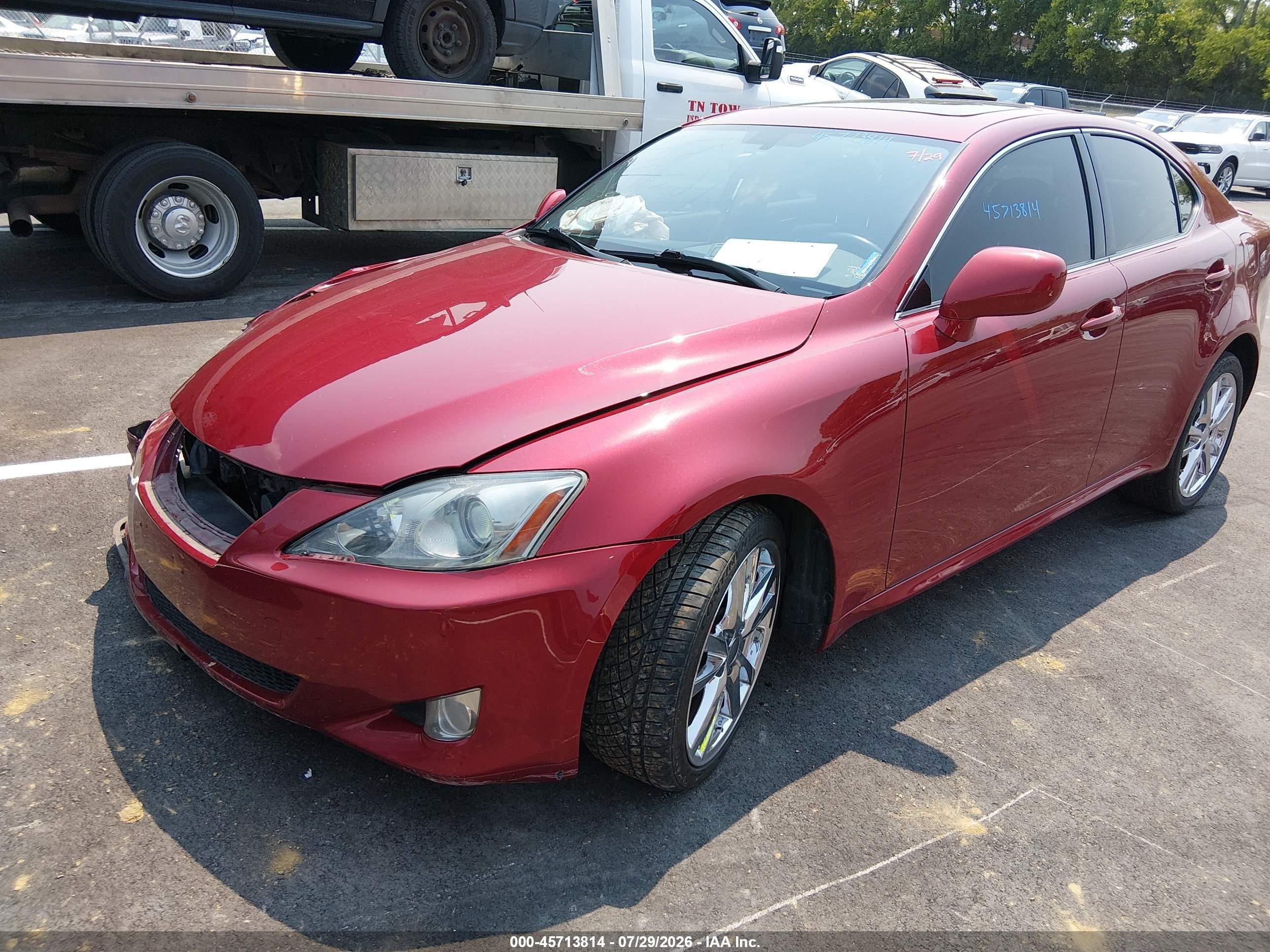 2006 Lexus Is 350   Burgundy vin: JTHBE262X65009331
