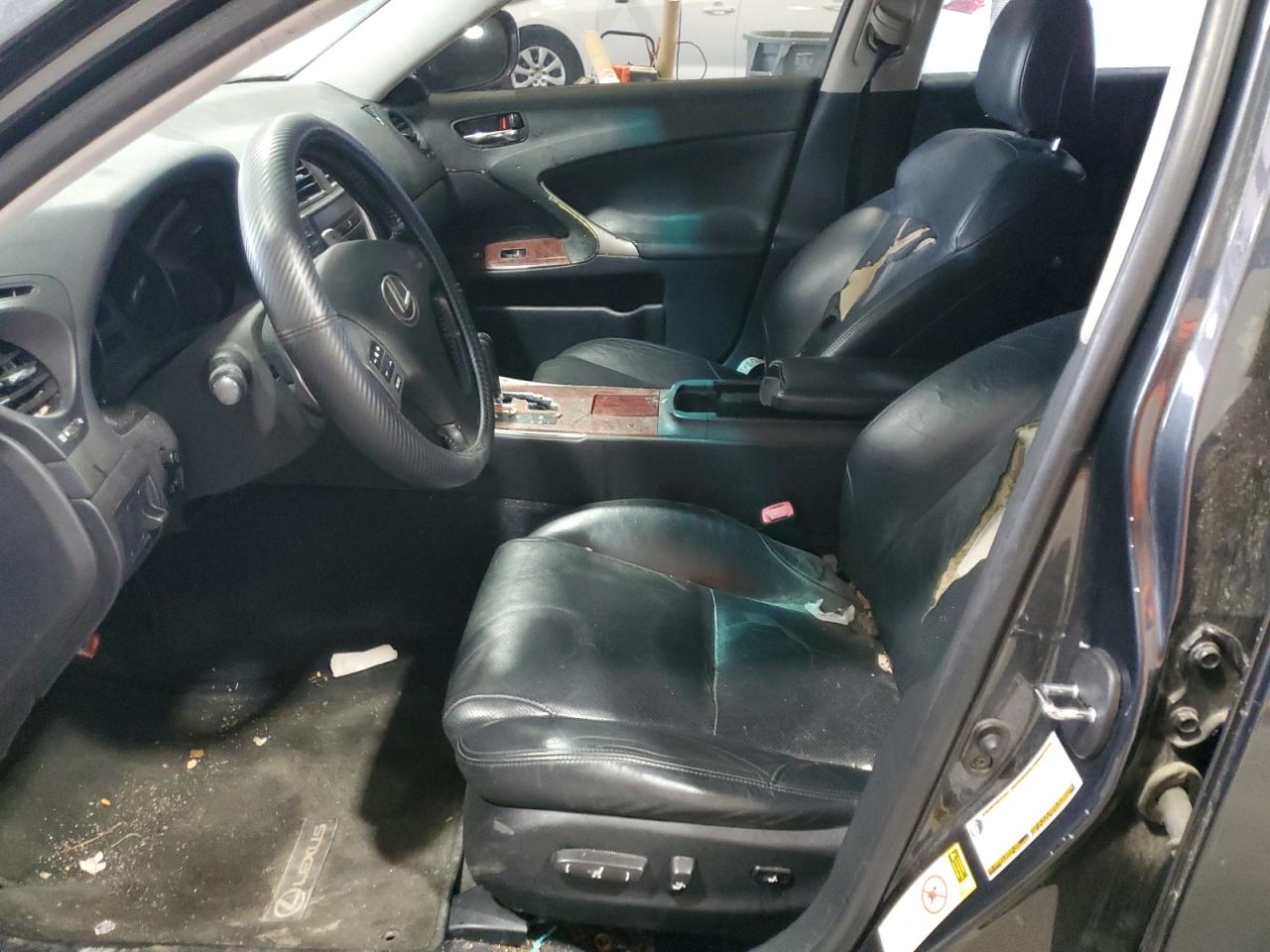 2008 Lexus Is 350 Blue vin: JTHBE262X85019537 Damage: Left Front Seat Bolster, Torn, > 12 Inches