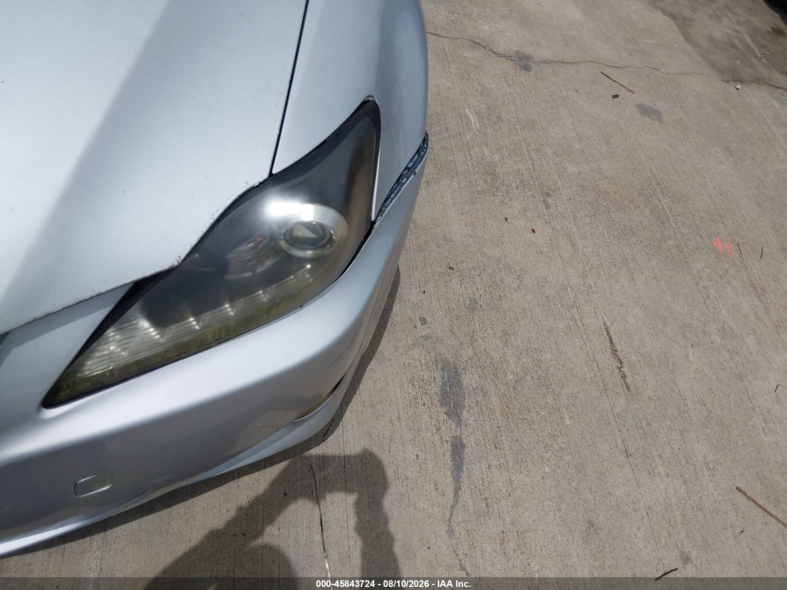 2008 Lexus Is 350   Серебряный vin: JTHBE262X85021028