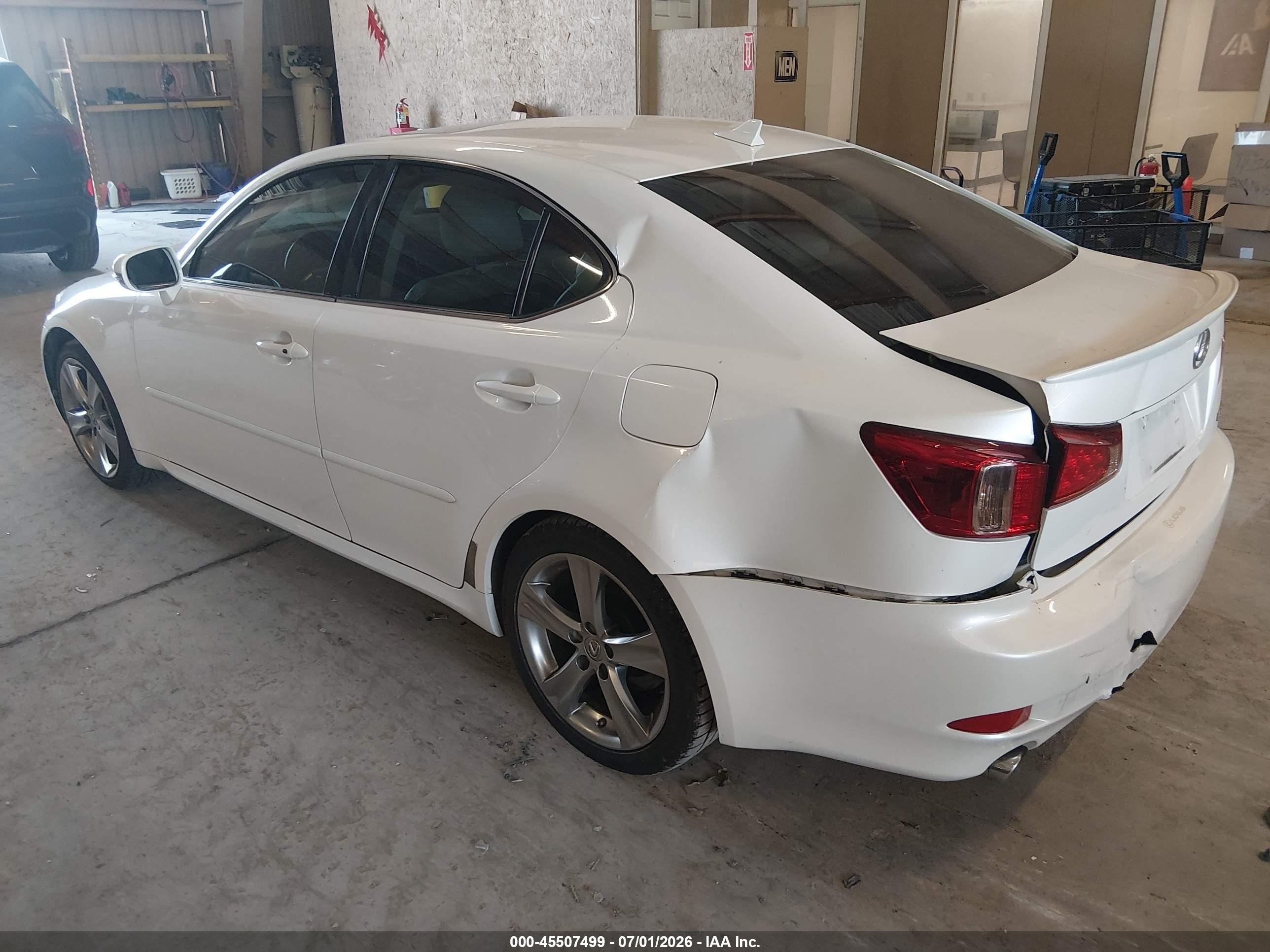 2012 Lexus Is 350   White vin: JTHBE5C21C5030649