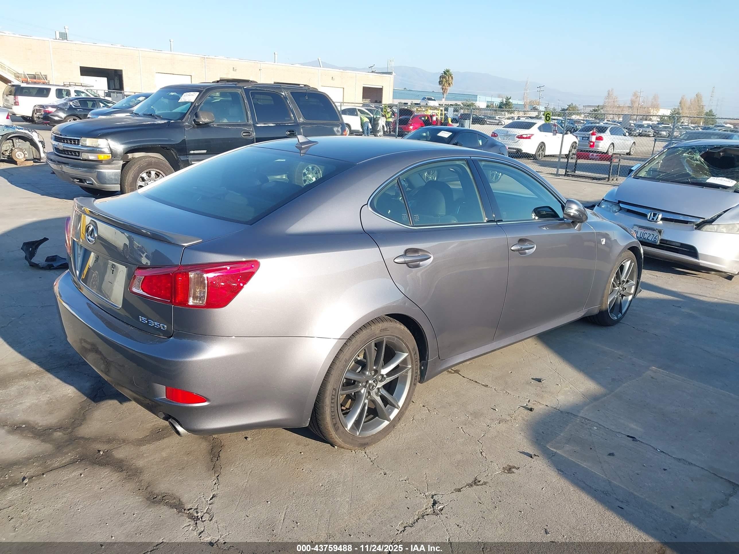 2013 Lexus Is 350   Gray vin: JTHBE5C21D5031849