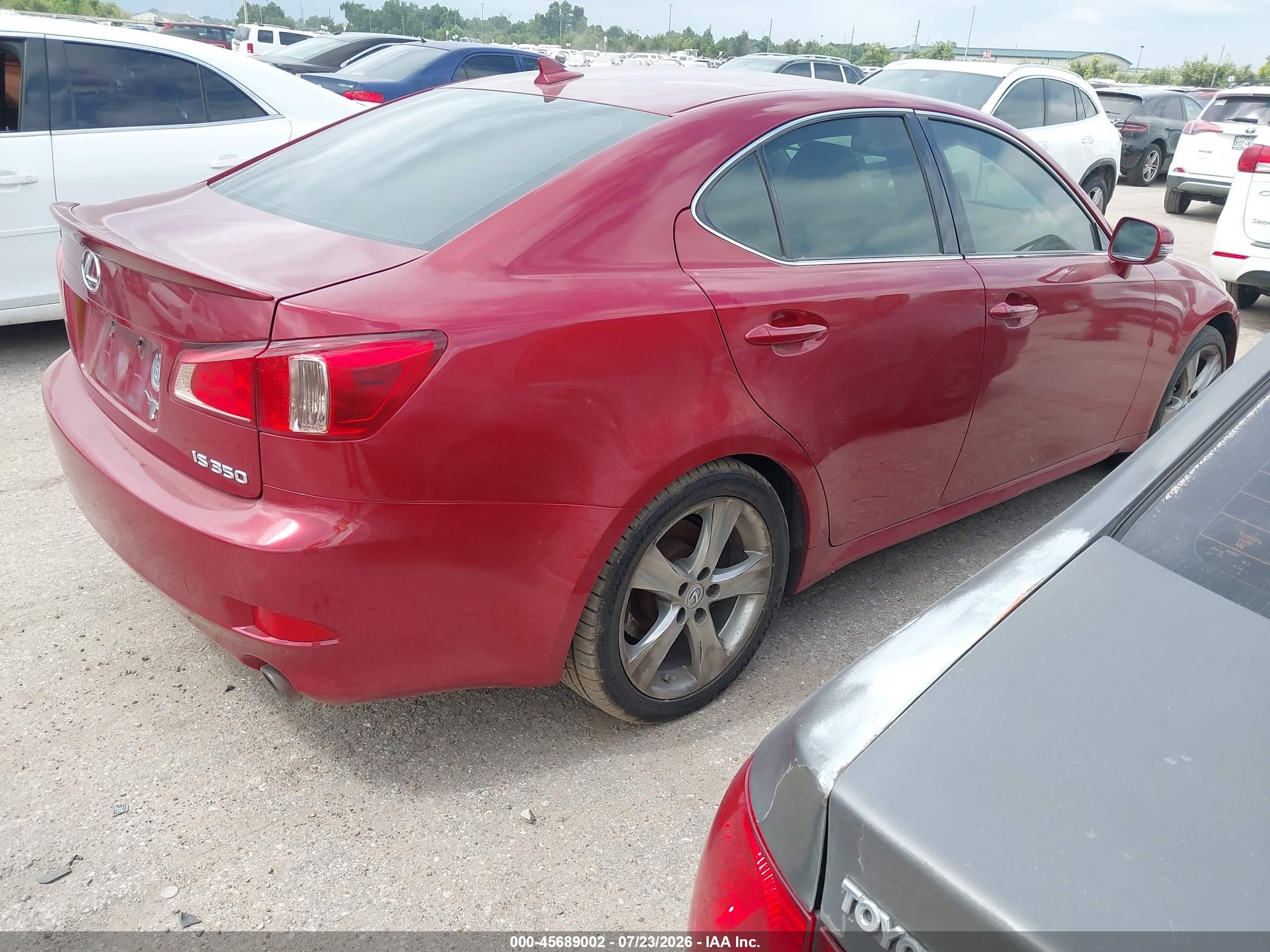 2011 Lexus Is 350   Red vin: JTHBE5C25B5028319