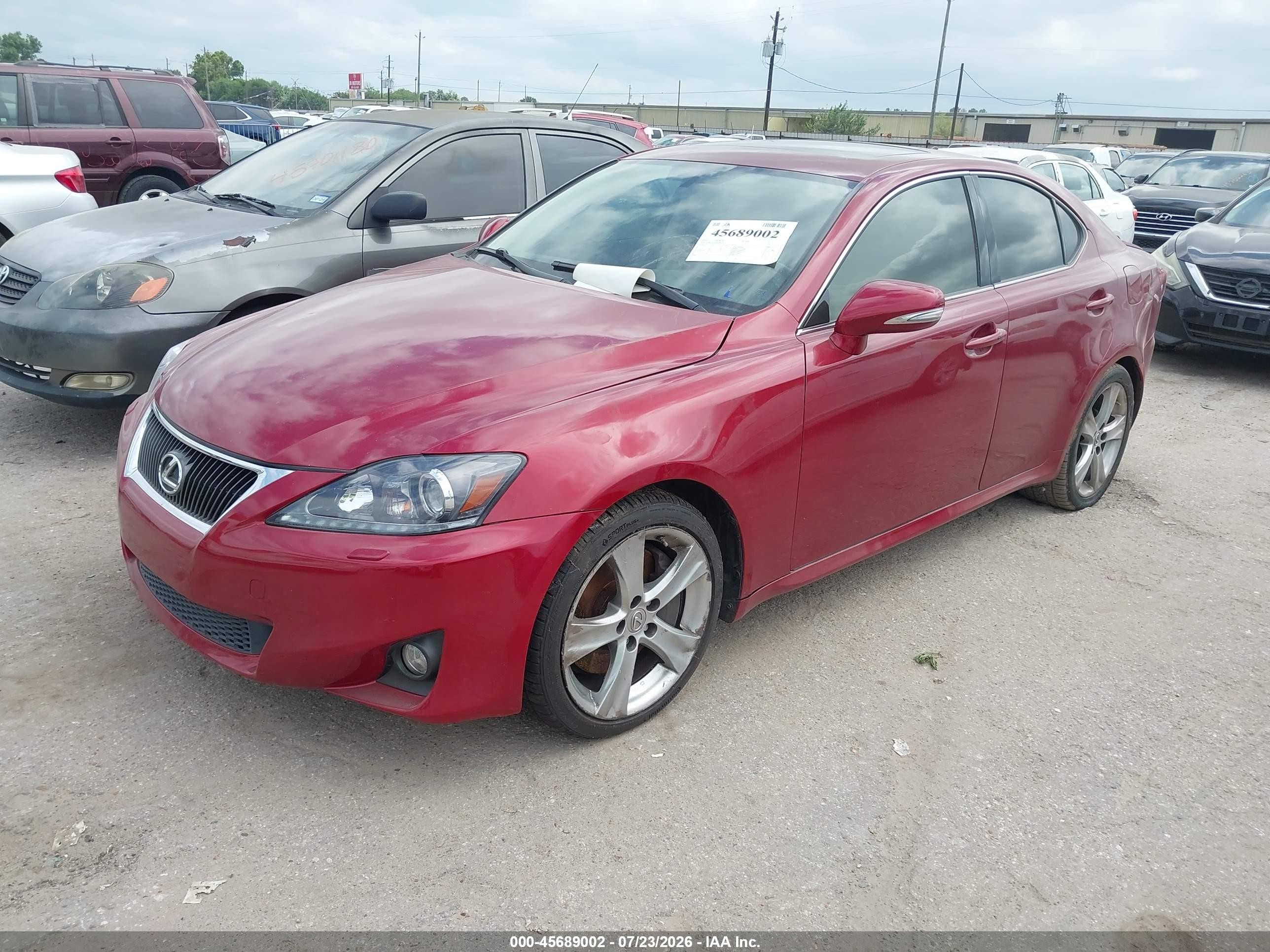 2011 Lexus Is 350   Red vin: JTHBE5C25B5028319