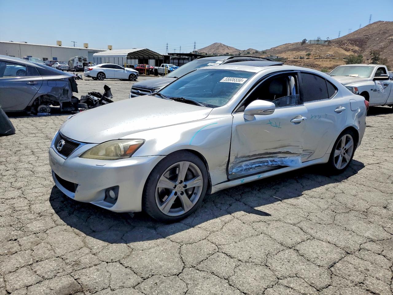 2012 Lexus Is 350 Silver vin: JTHBE5C29C5030978