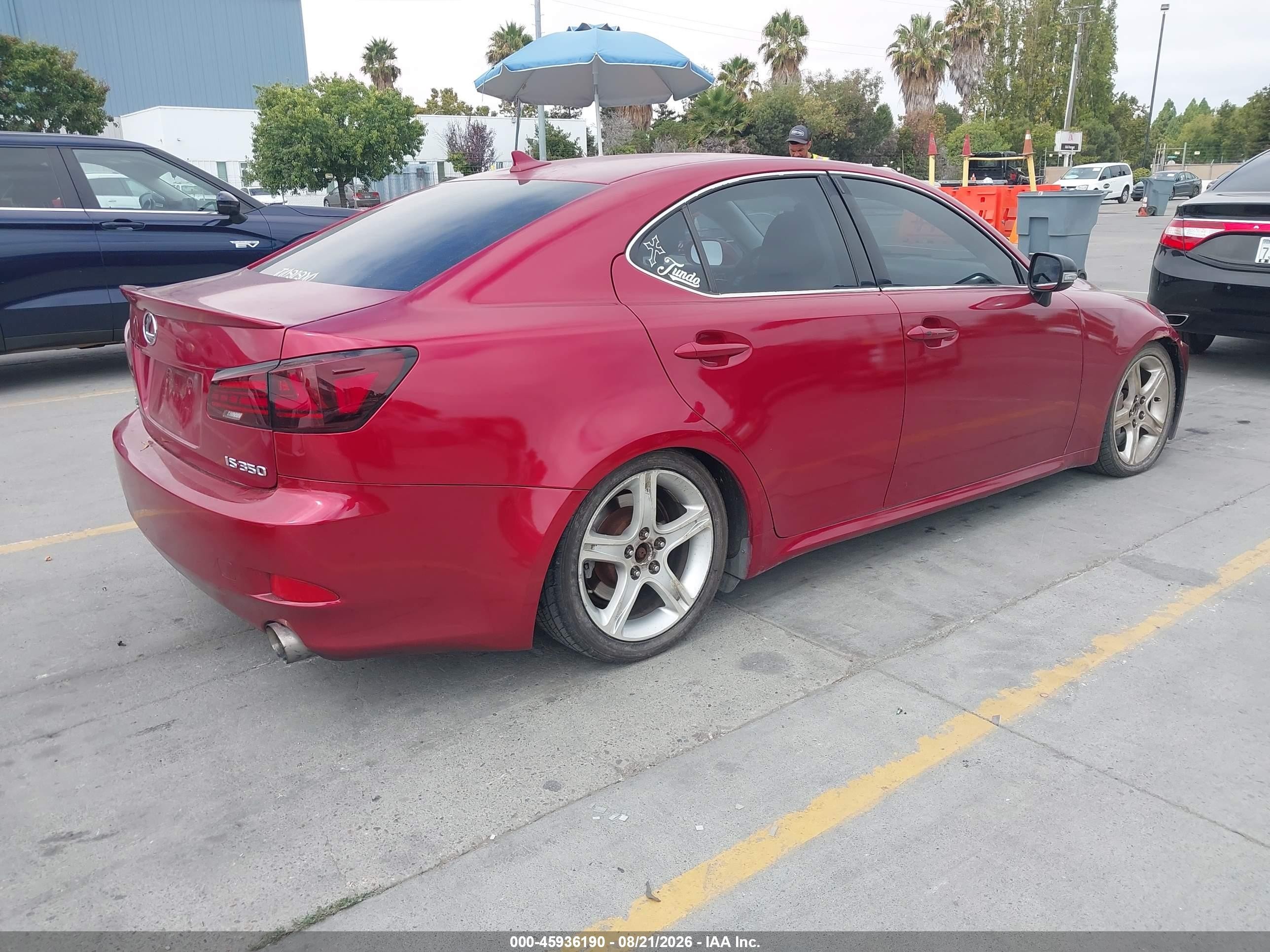 2010 Lexus Is 350 Red vin: JTHBE5C2XA5024362