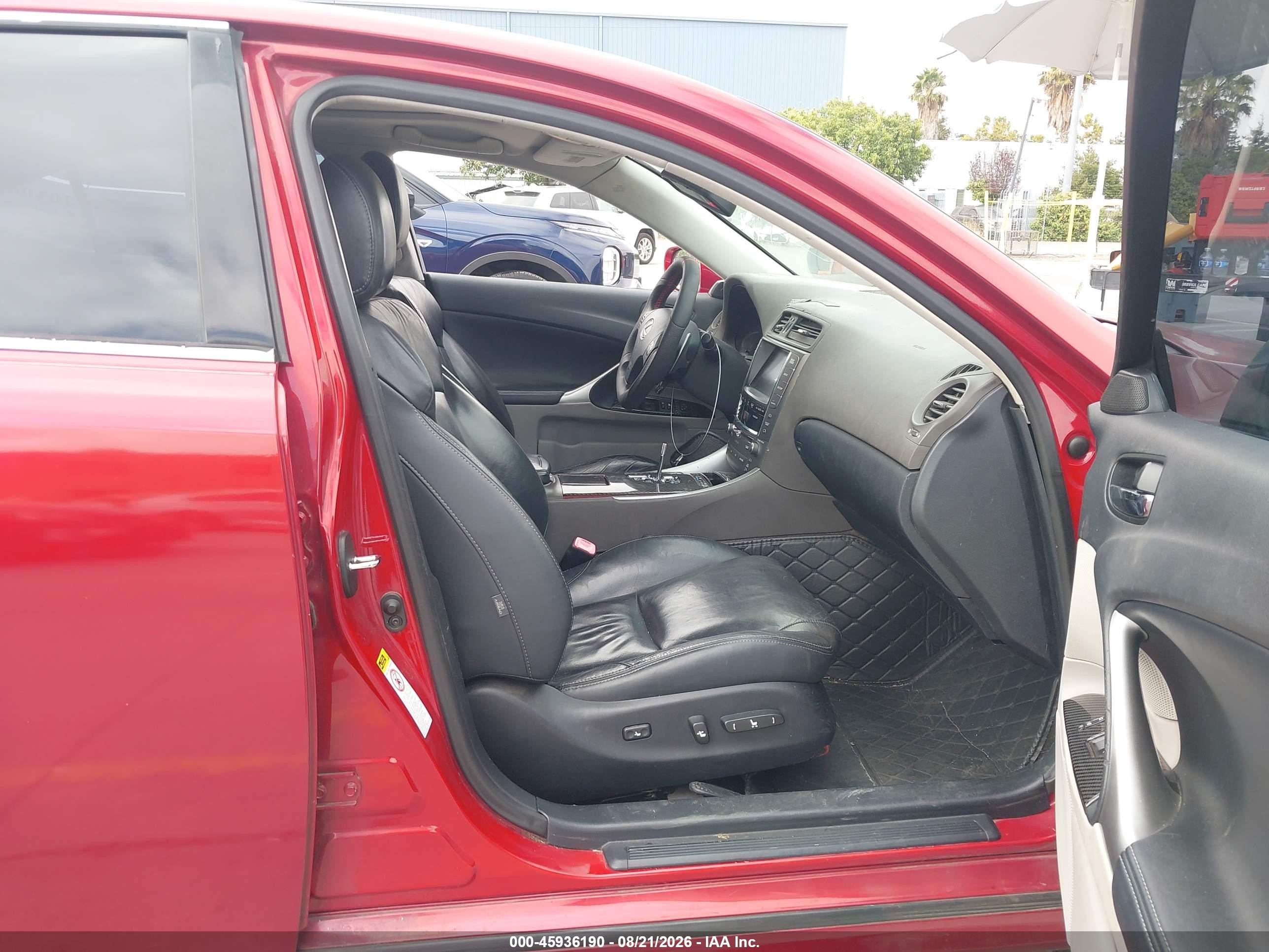 2010 Lexus Is 350 Red vin: JTHBE5C2XA5024362