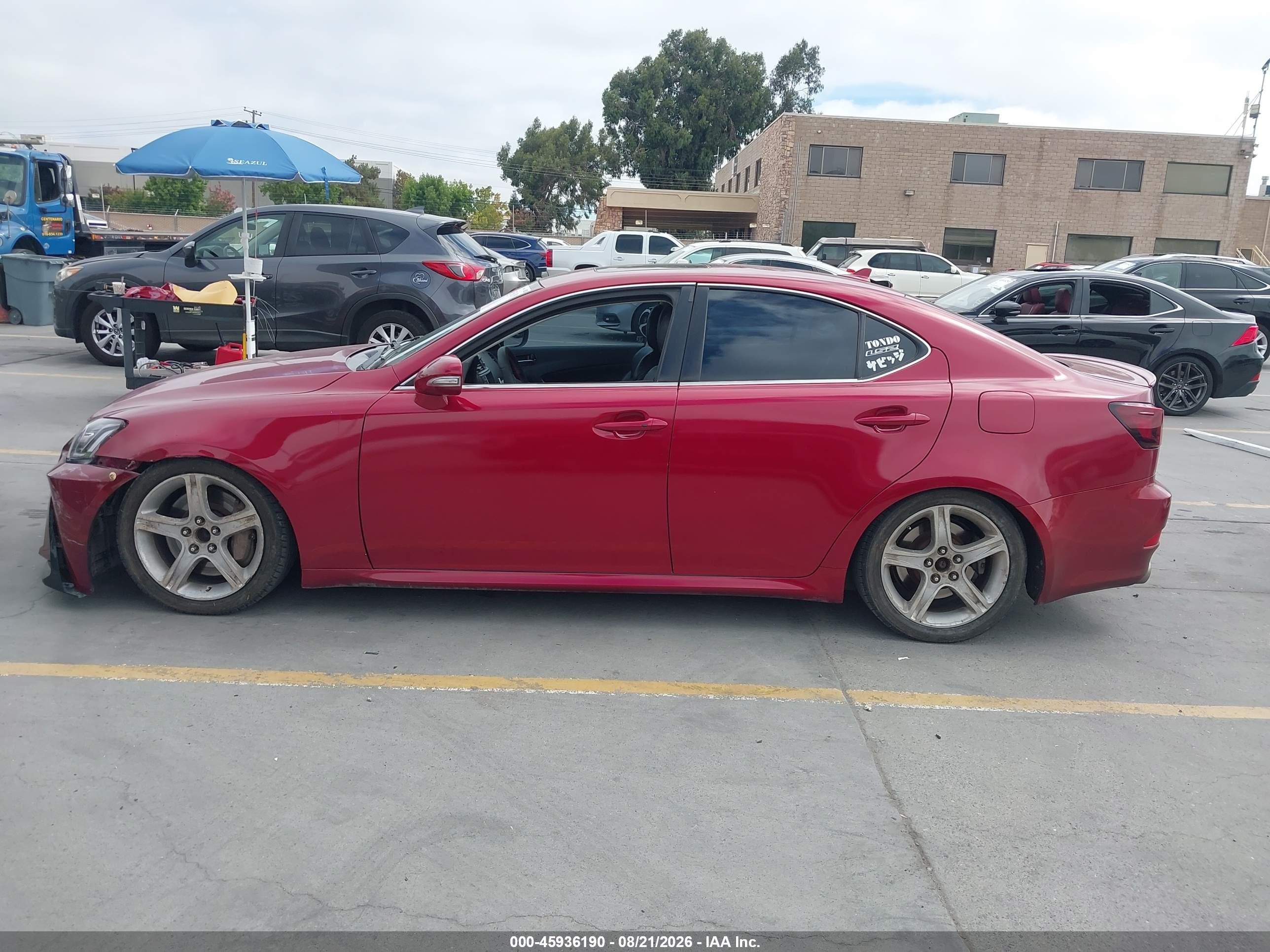 2010 Lexus Is 350 Red vin: JTHBE5C2XA5024362