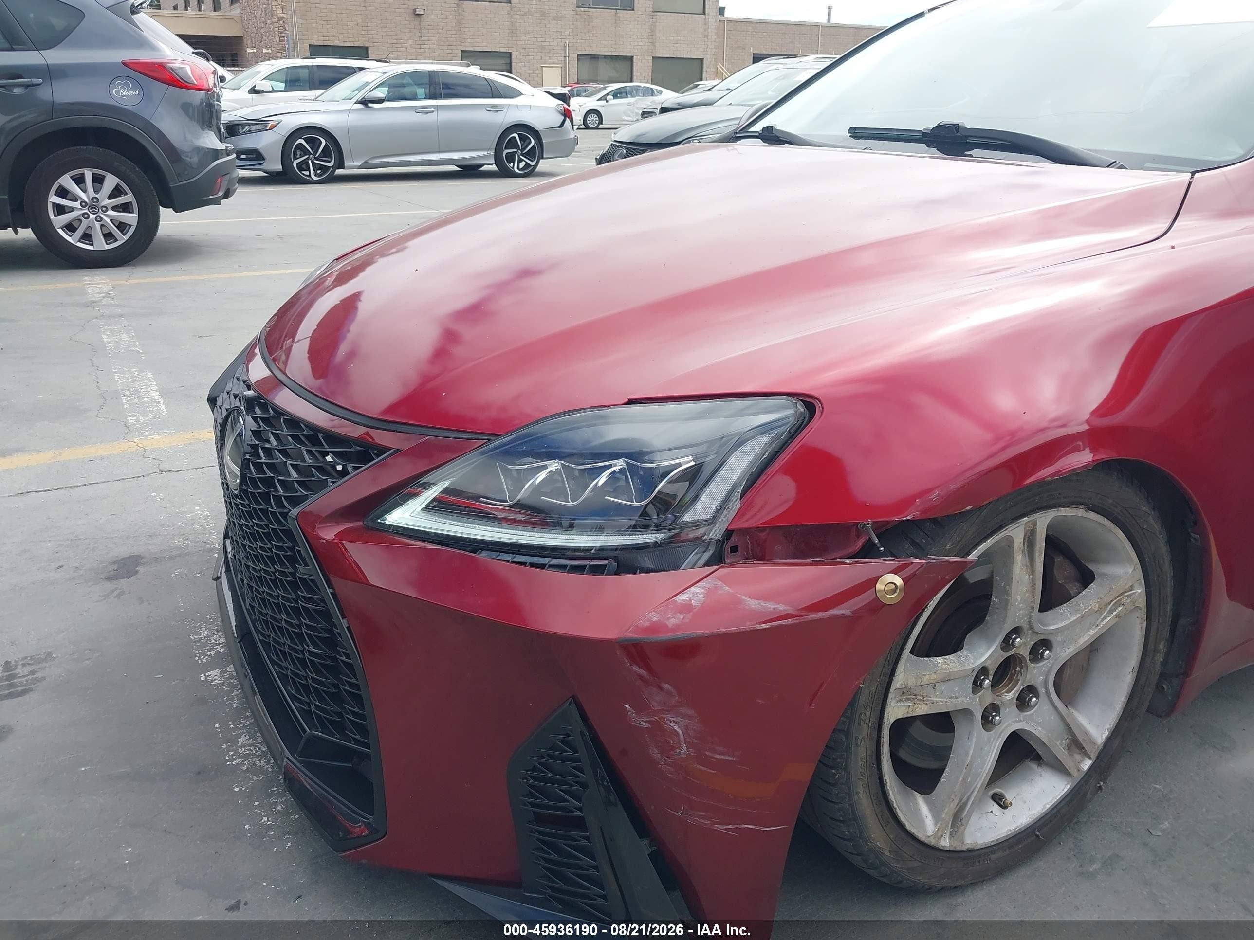 2010 Lexus Is 350 Red vin: JTHBE5C2XA5024362
