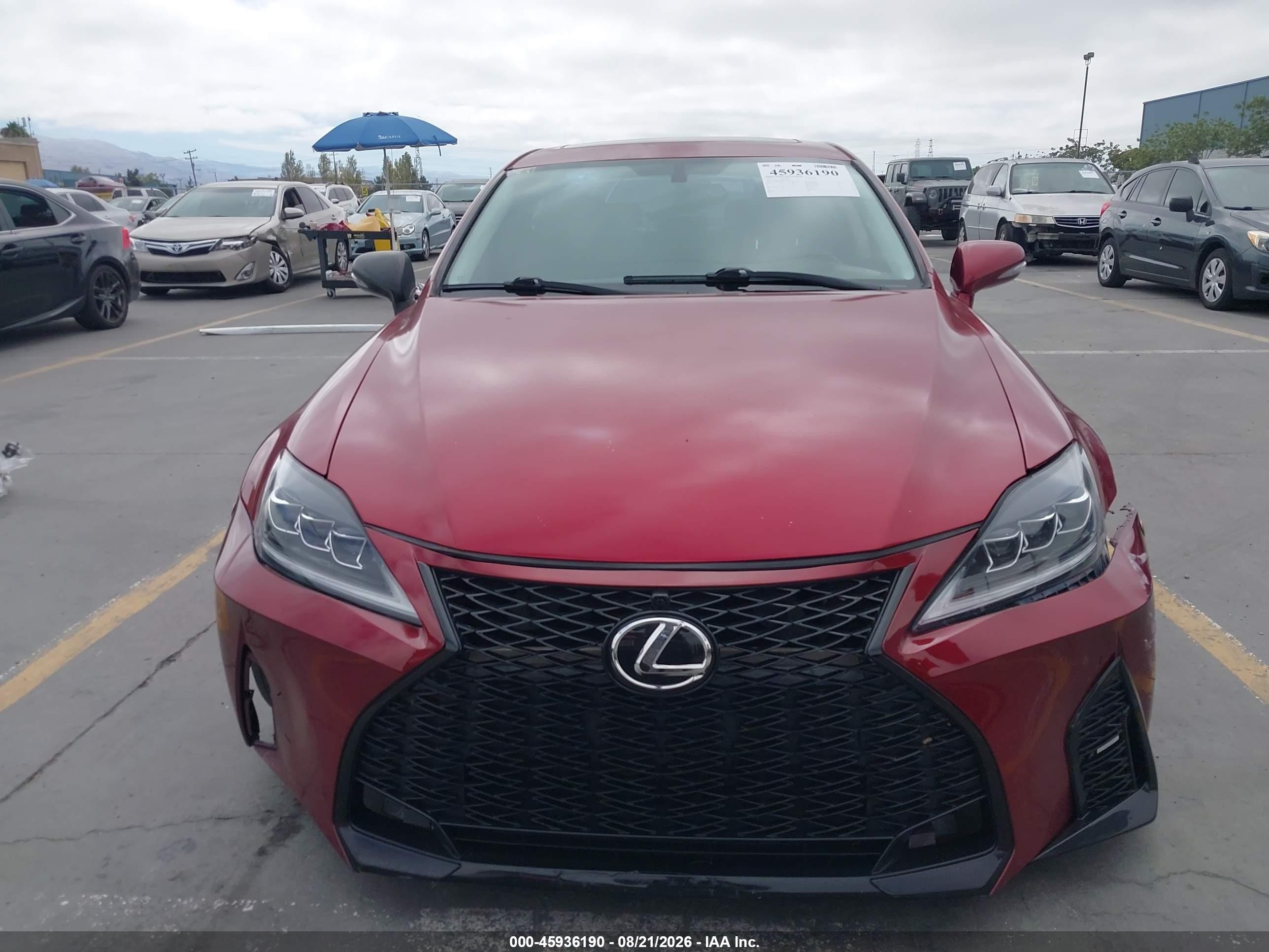 2010 Lexus Is 350 Red vin: JTHBE5C2XA5024362