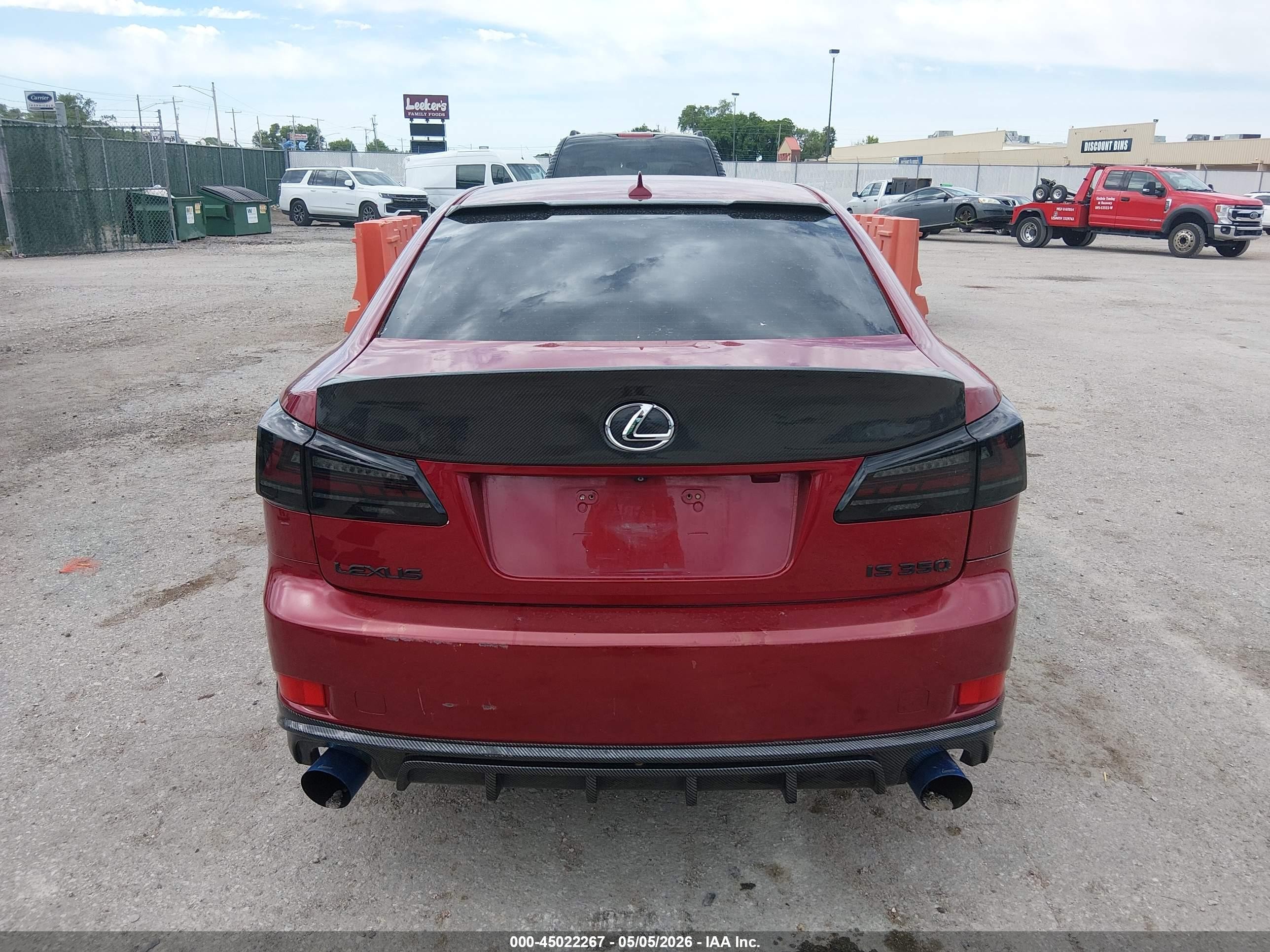 2010 Lexus Is 350   Red vin: JTHBE5C2XA5024426
