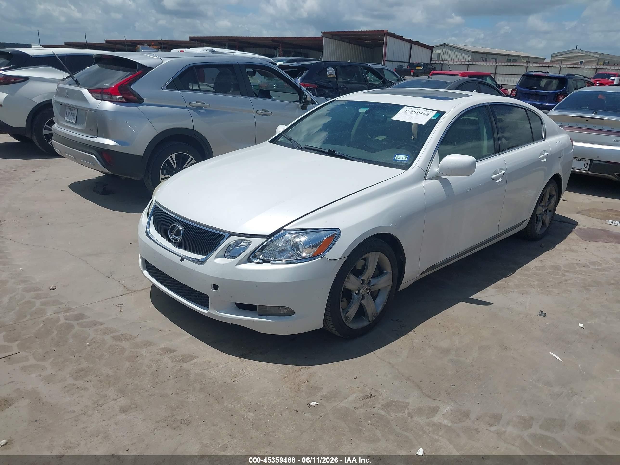 2007 Lexus Gs 350   White vin: JTHBE96S070019678