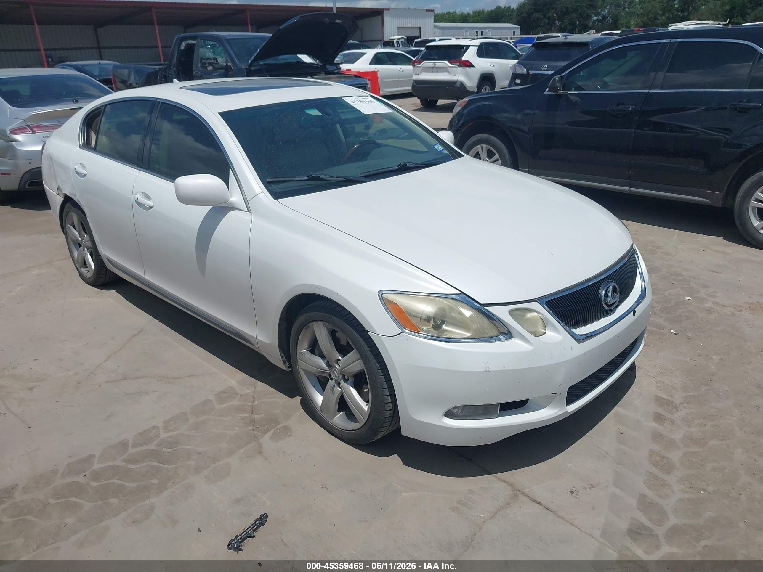 2007 Lexus Gs 350   White vin: JTHBE96S070019678