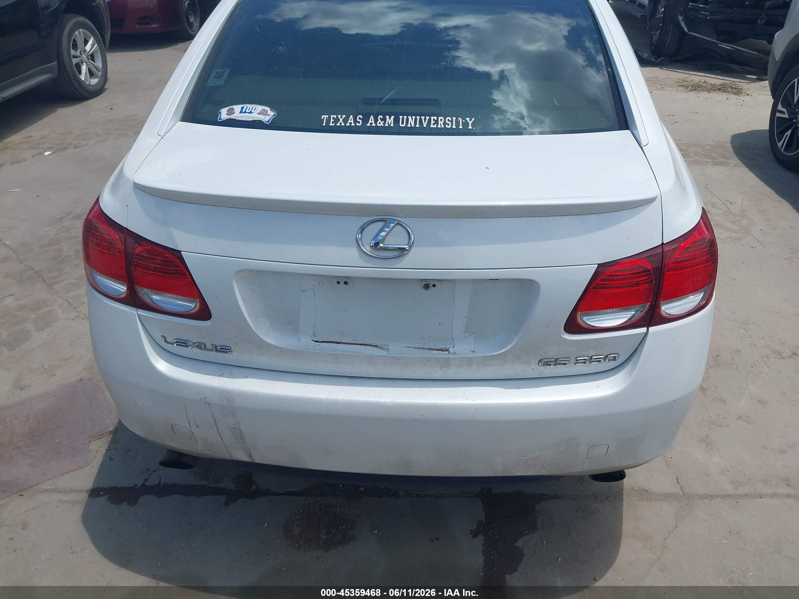 2007 Lexus Gs 350   White vin: JTHBE96S070019678
