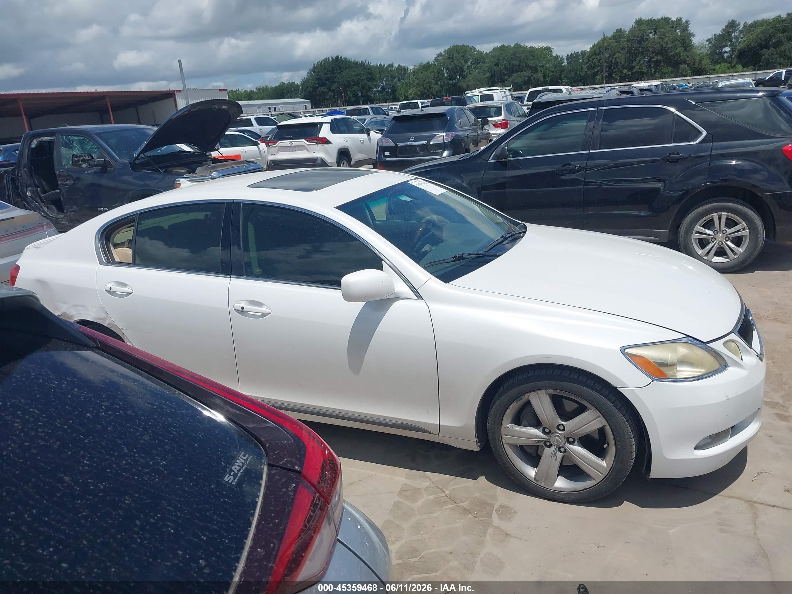 2007 Lexus Gs 350   White vin: JTHBE96S070019678