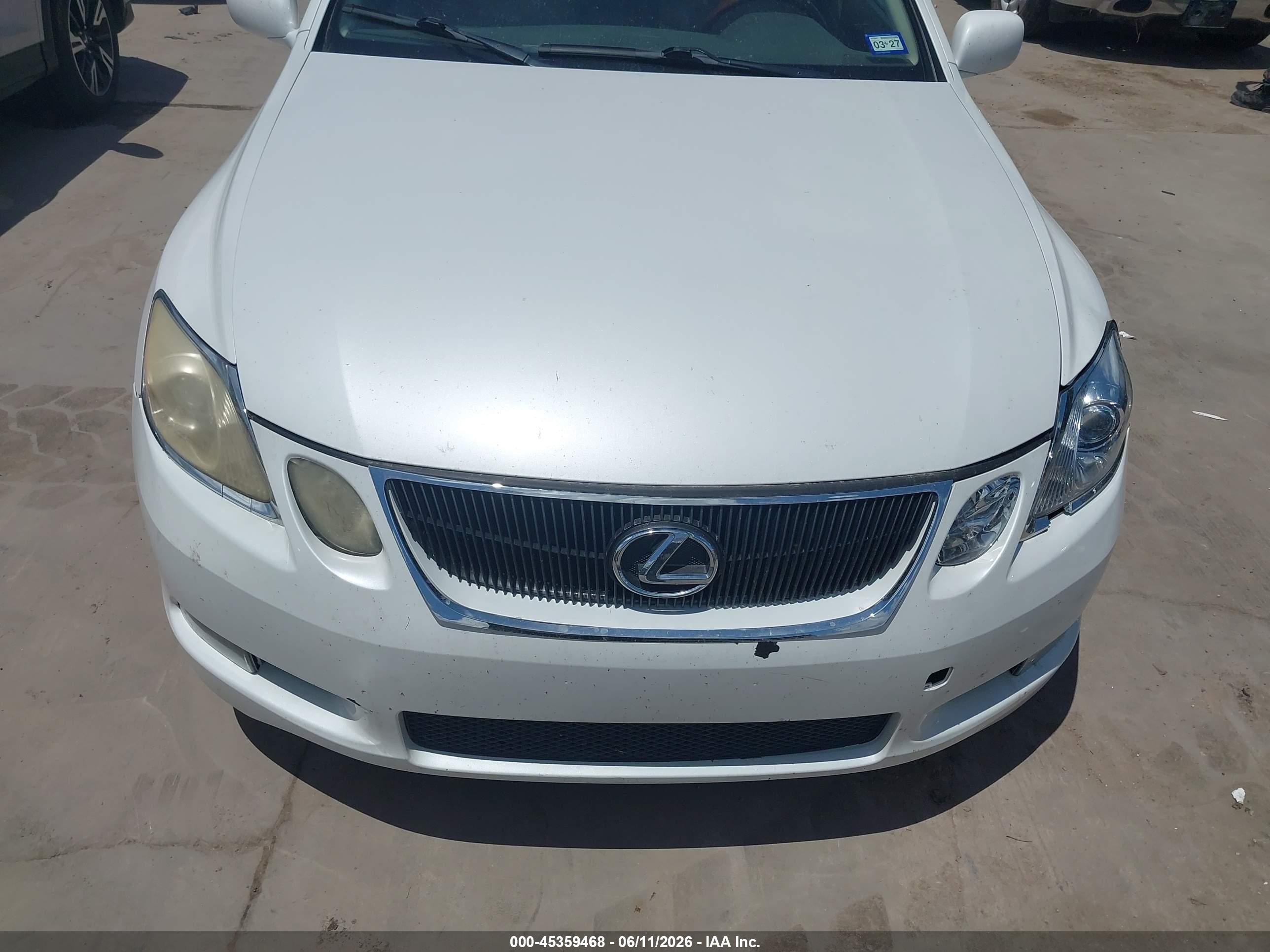 2007 Lexus Gs 350   White vin: JTHBE96S070019678