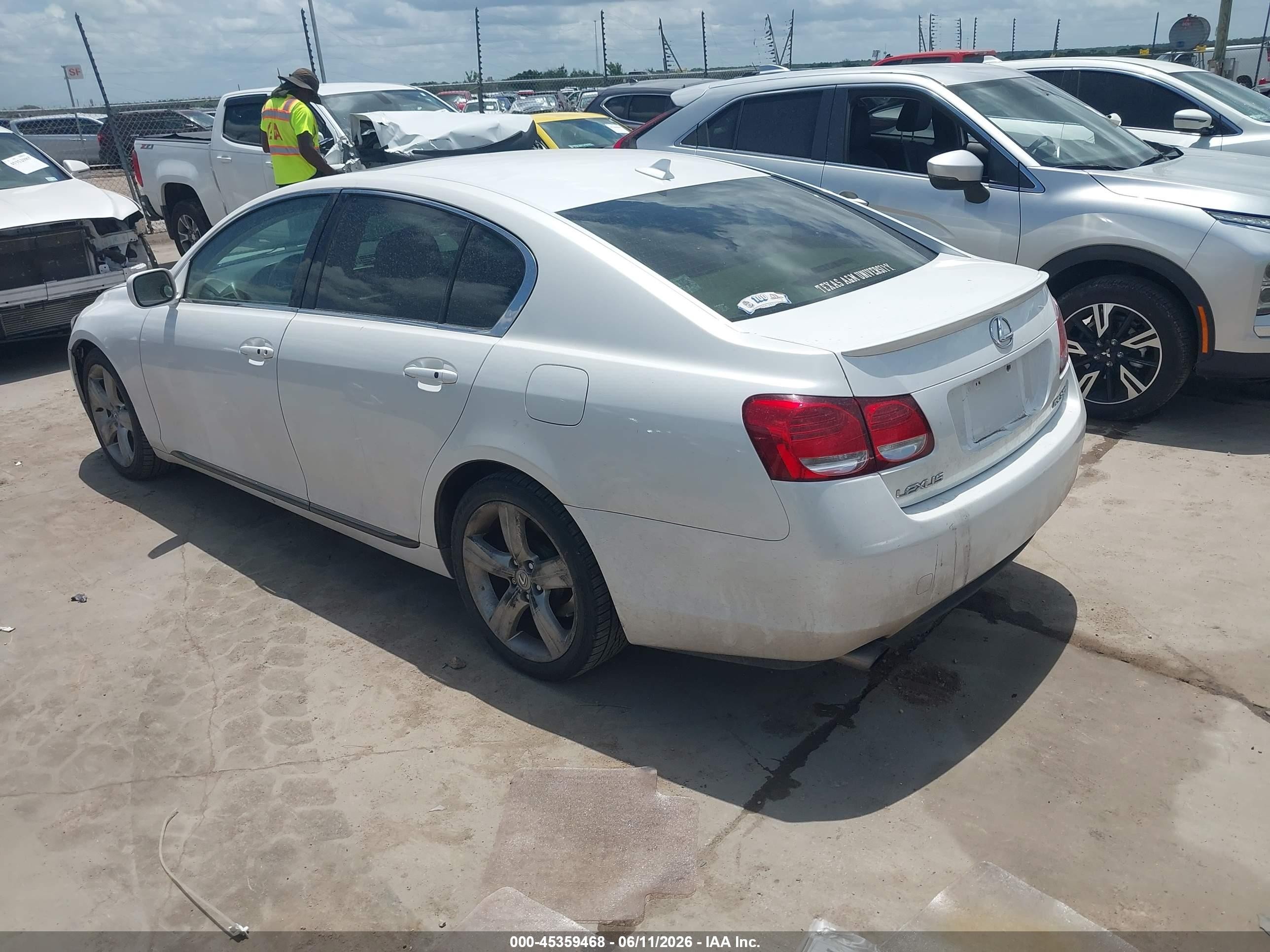 2007 Lexus Gs 350   White vin: JTHBE96S070019678