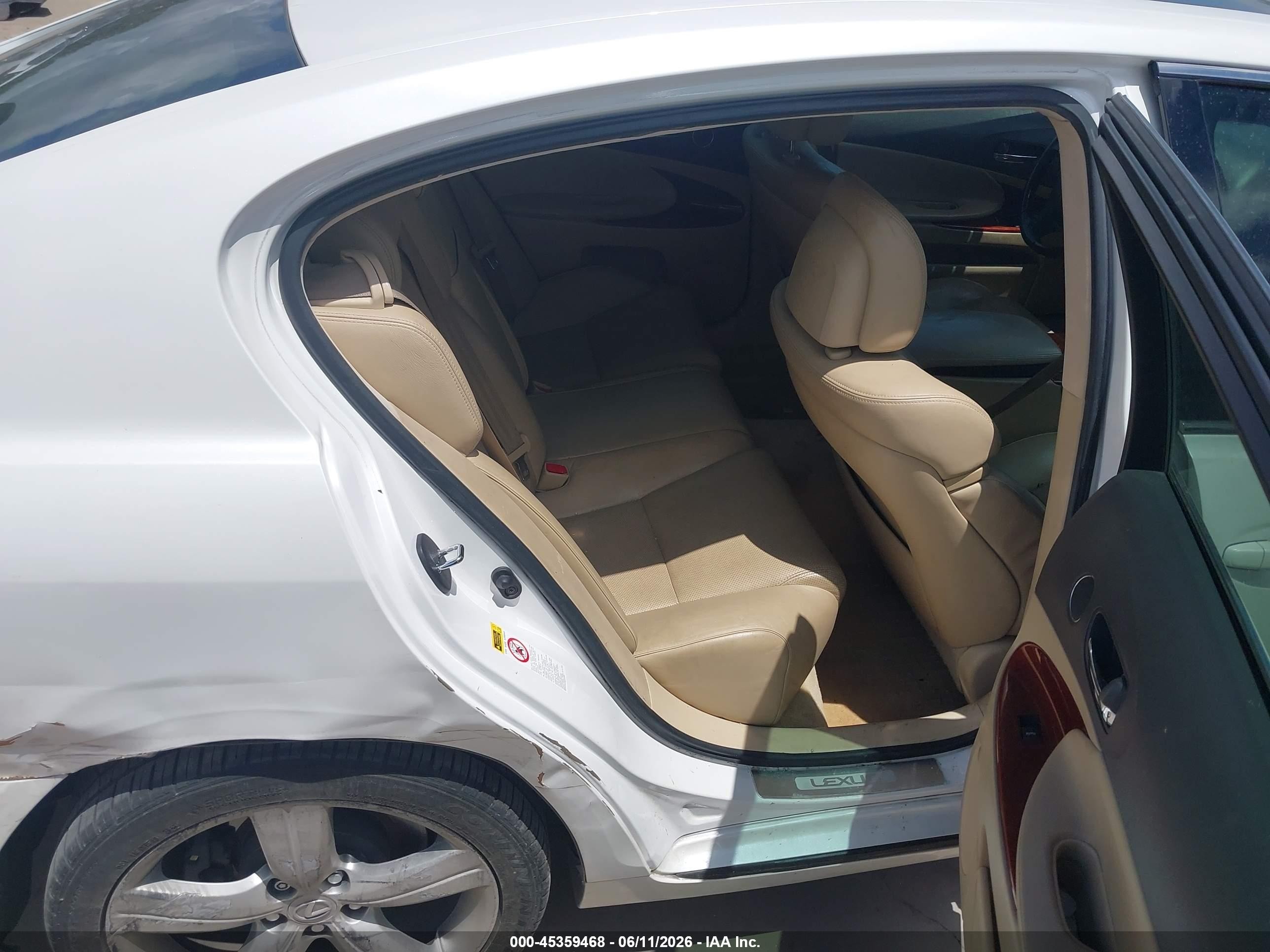 2007 Lexus Gs 350   White vin: JTHBE96S070019678