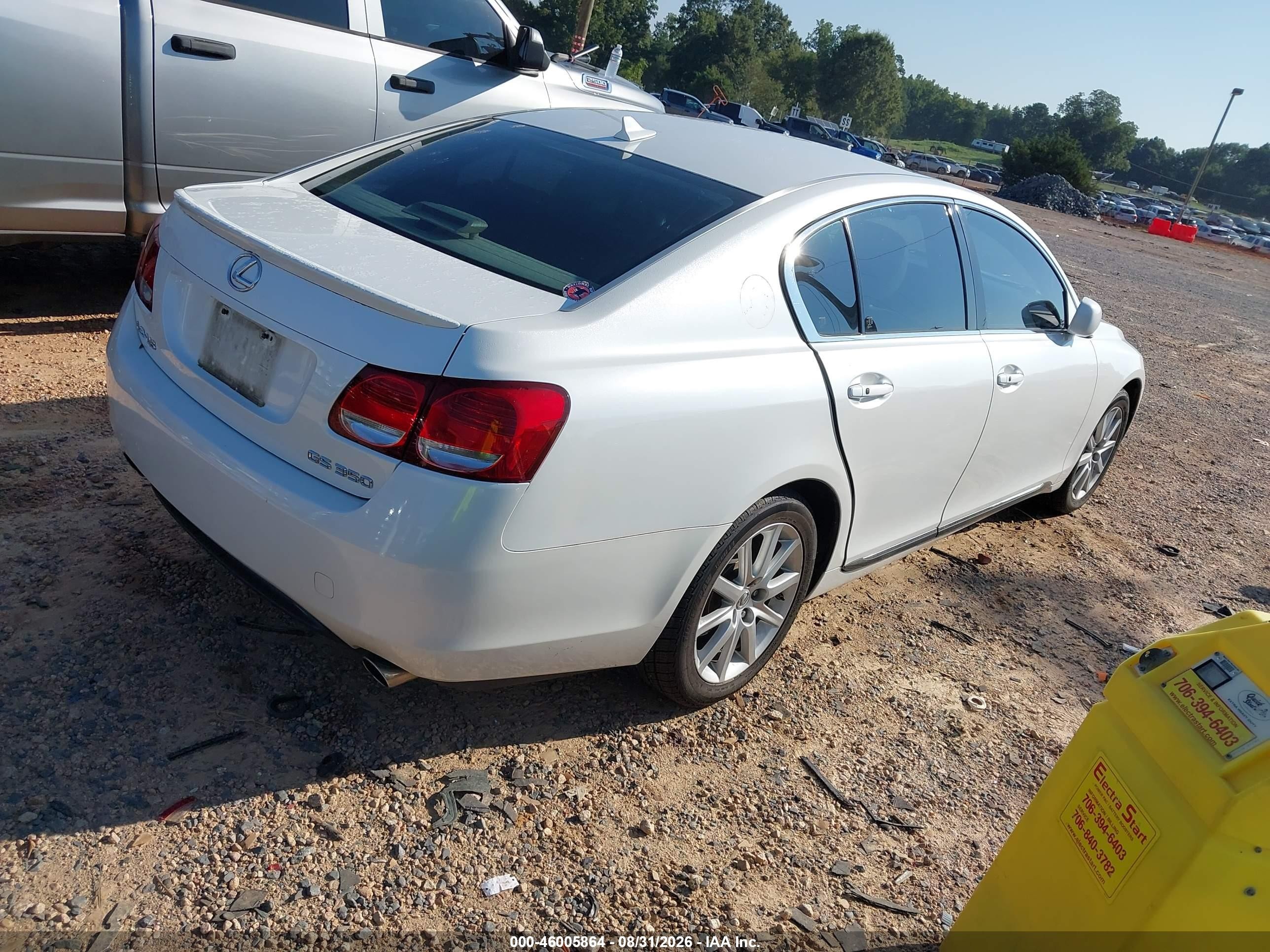 2007 Lexus Gs 350   White vin: JTHBE96S170008642