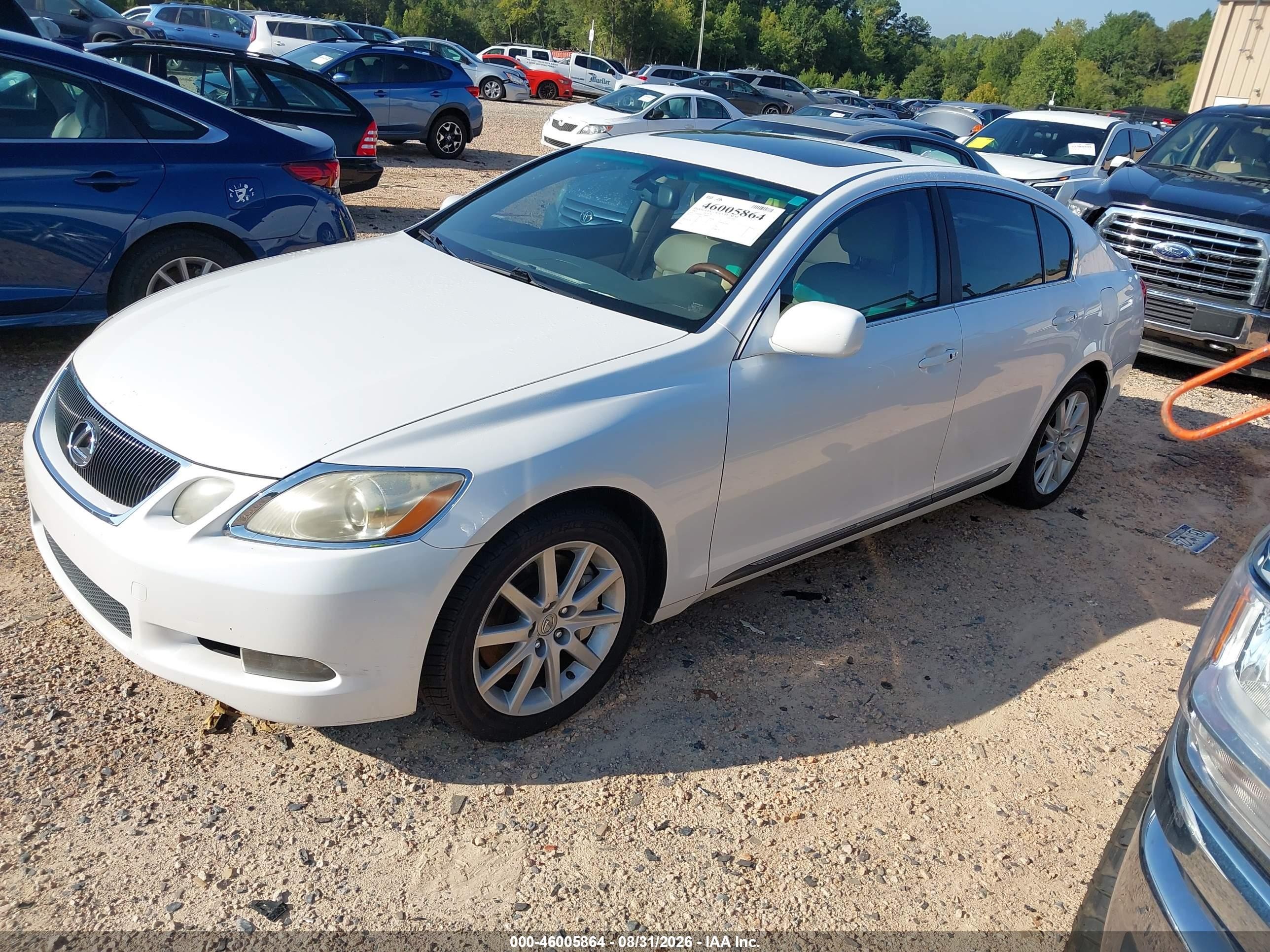 2007 Lexus Gs 350   White vin: JTHBE96S170008642