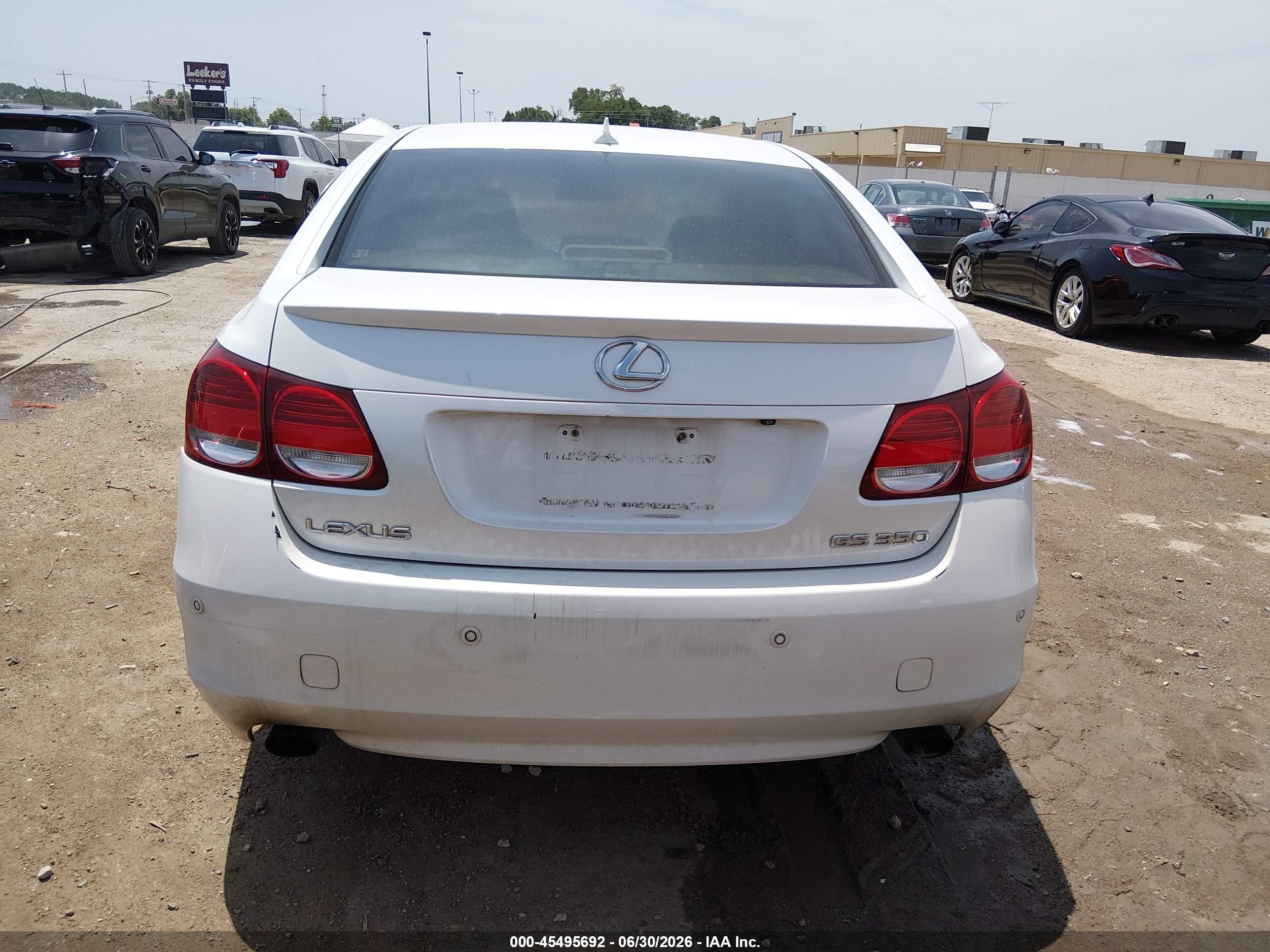 2008 Lexus Gs 350   White vin: JTHBE96S180035163