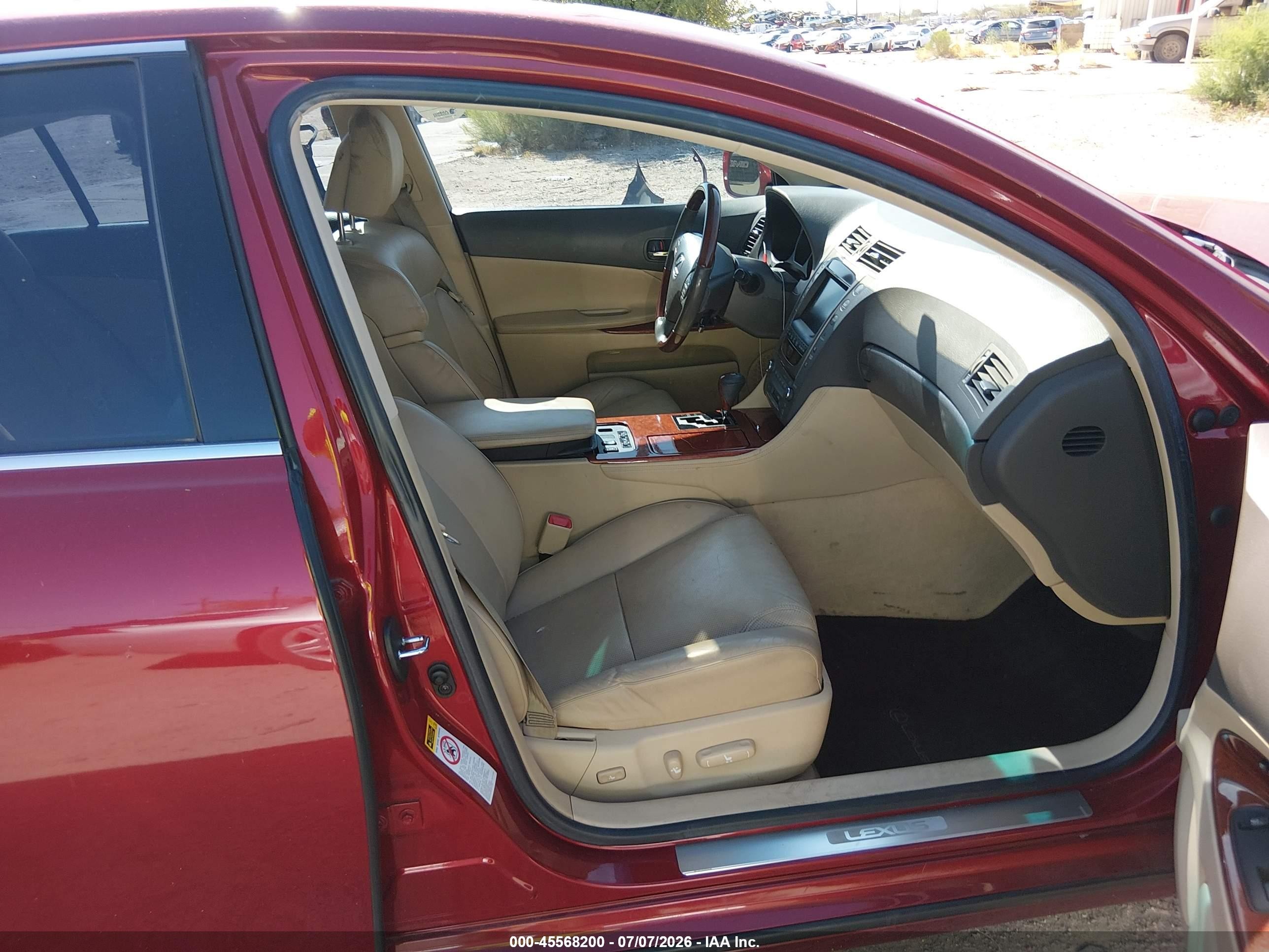 2007 Lexus Gs 350   Red vin: JTHBE96S270018936
