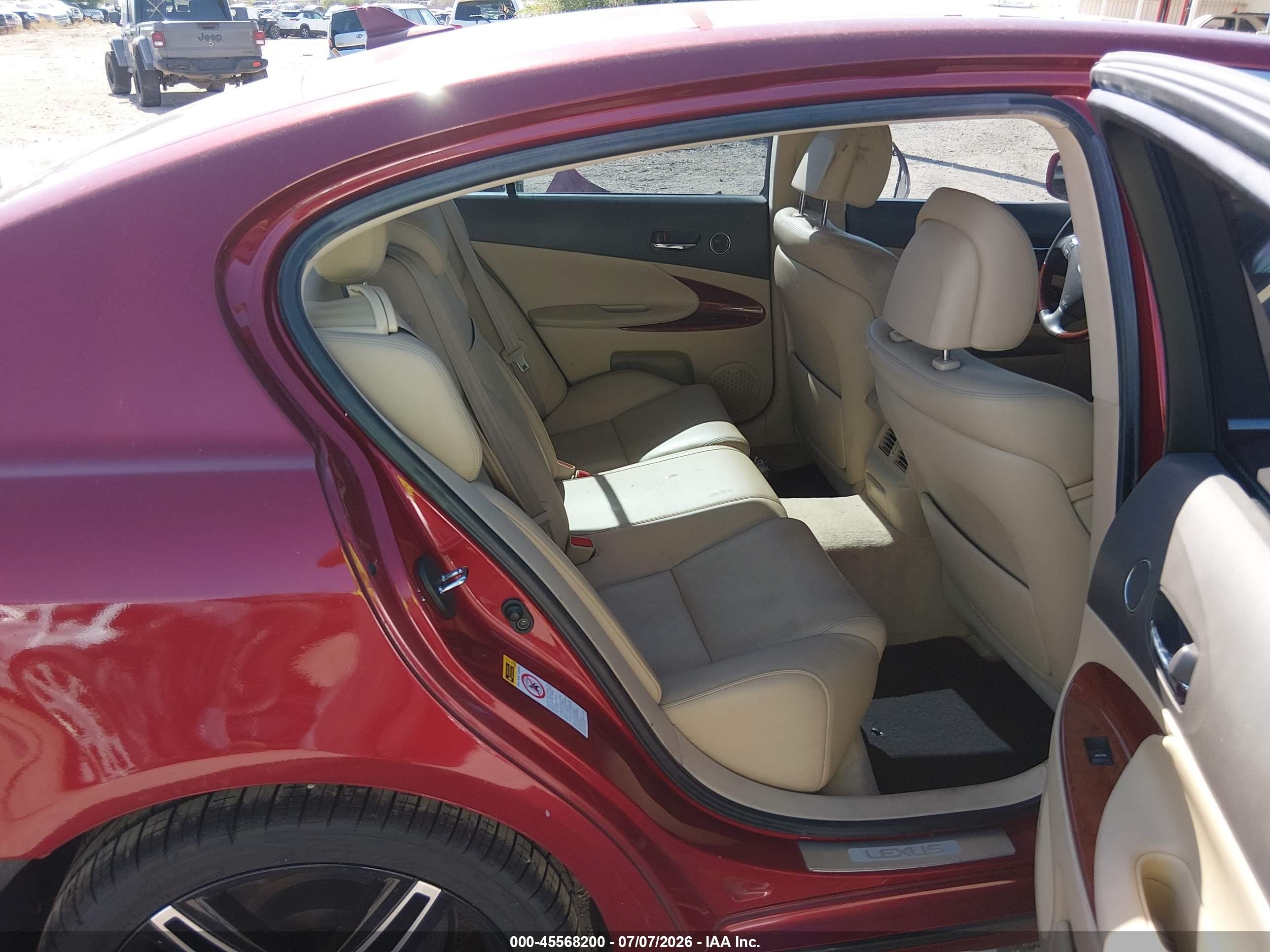 2007 Lexus Gs 350   Red vin: JTHBE96S270018936