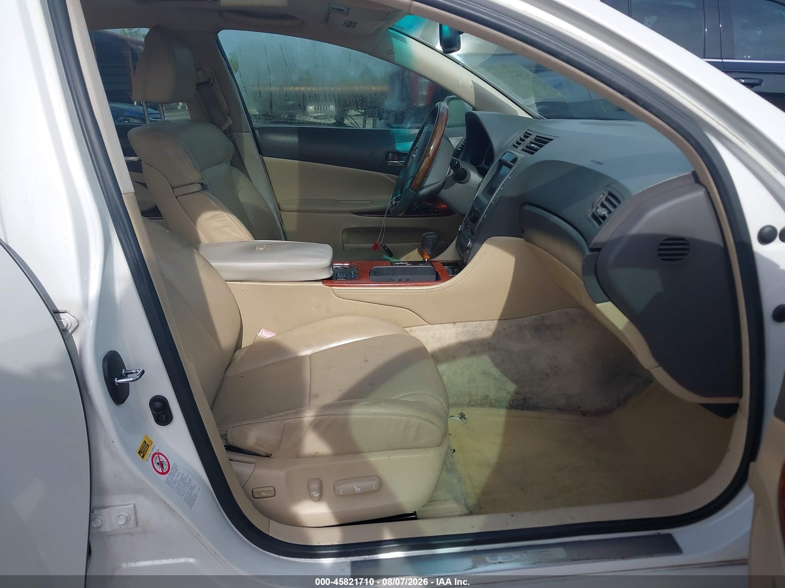 2007 Lexus Gs 350   White vin: JTHBE96S370018038