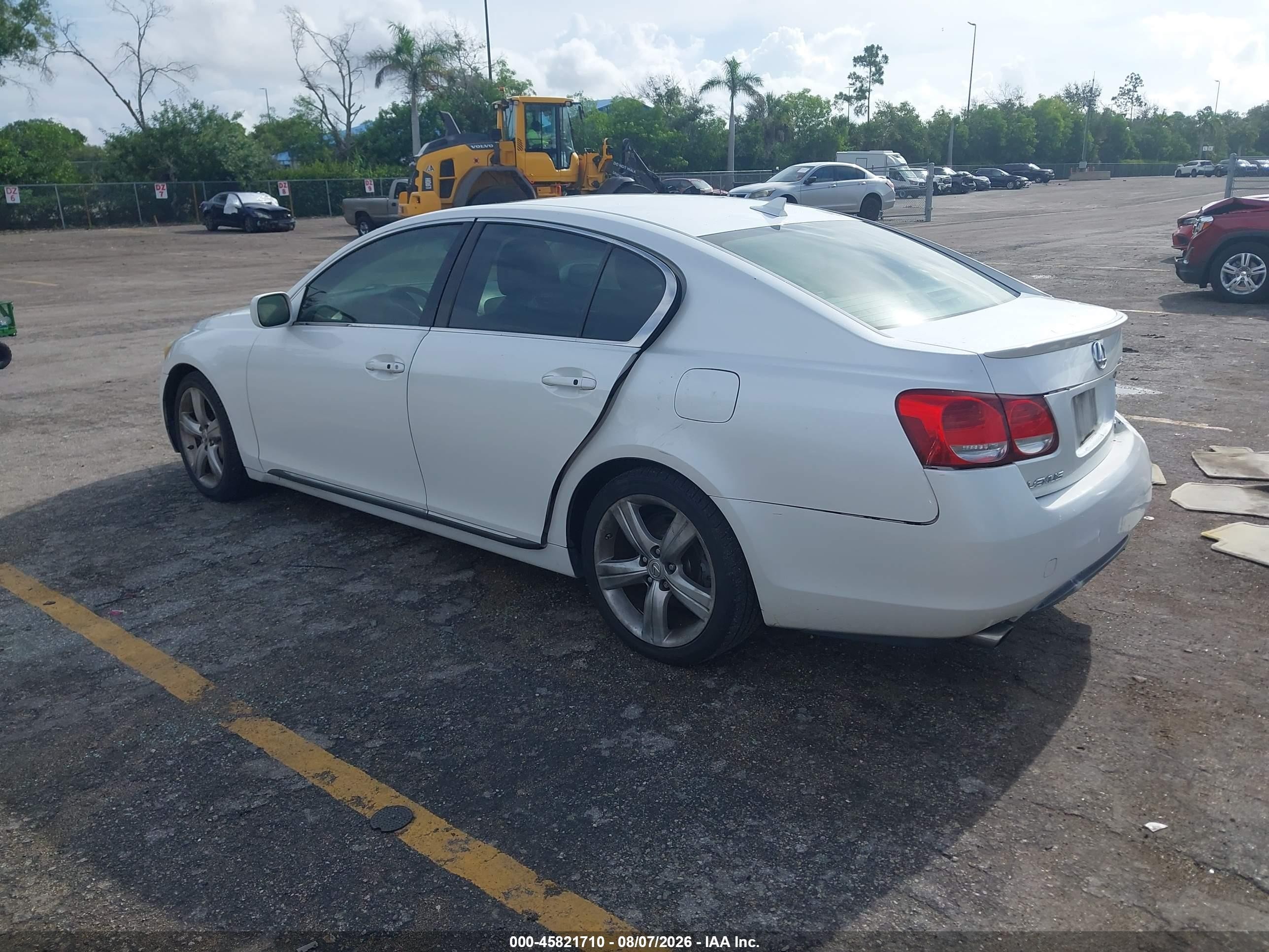 2007 Lexus Gs 350   White vin: JTHBE96S370018038