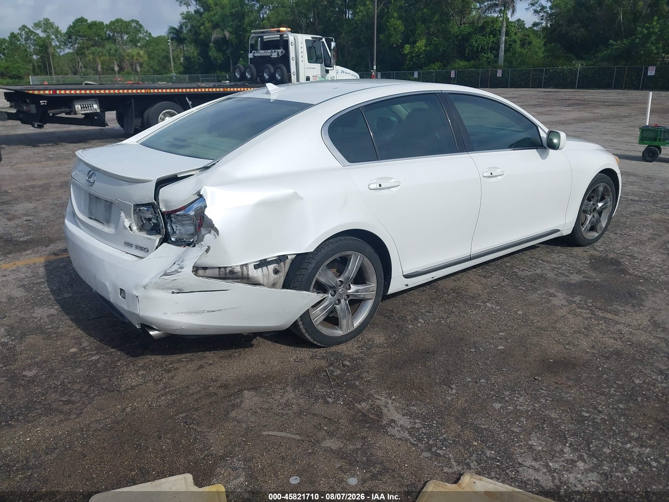 2007 Lexus Gs 350   White vin: JTHBE96S370018038