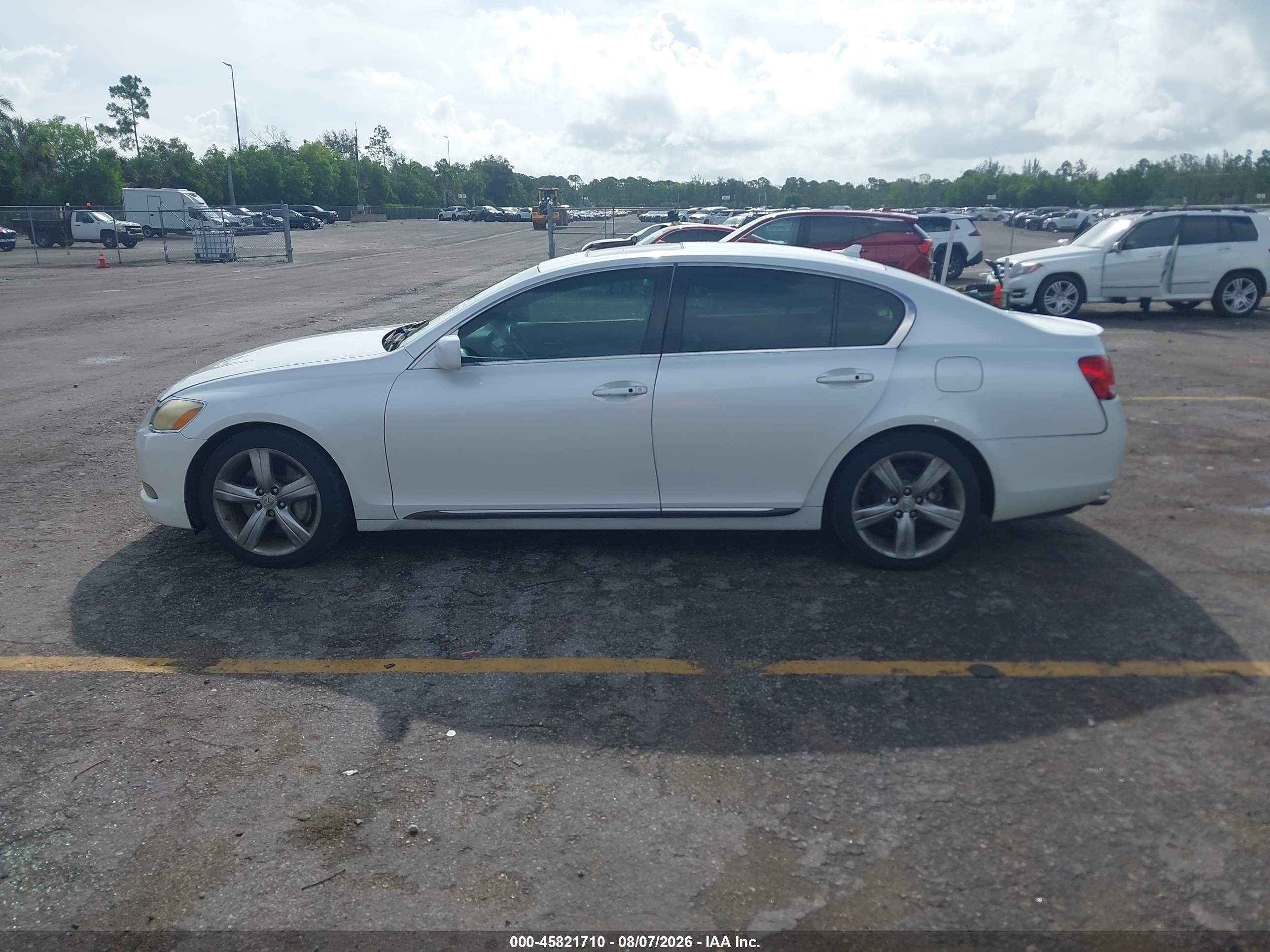 2007 Lexus Gs 350   White vin: JTHBE96S370018038