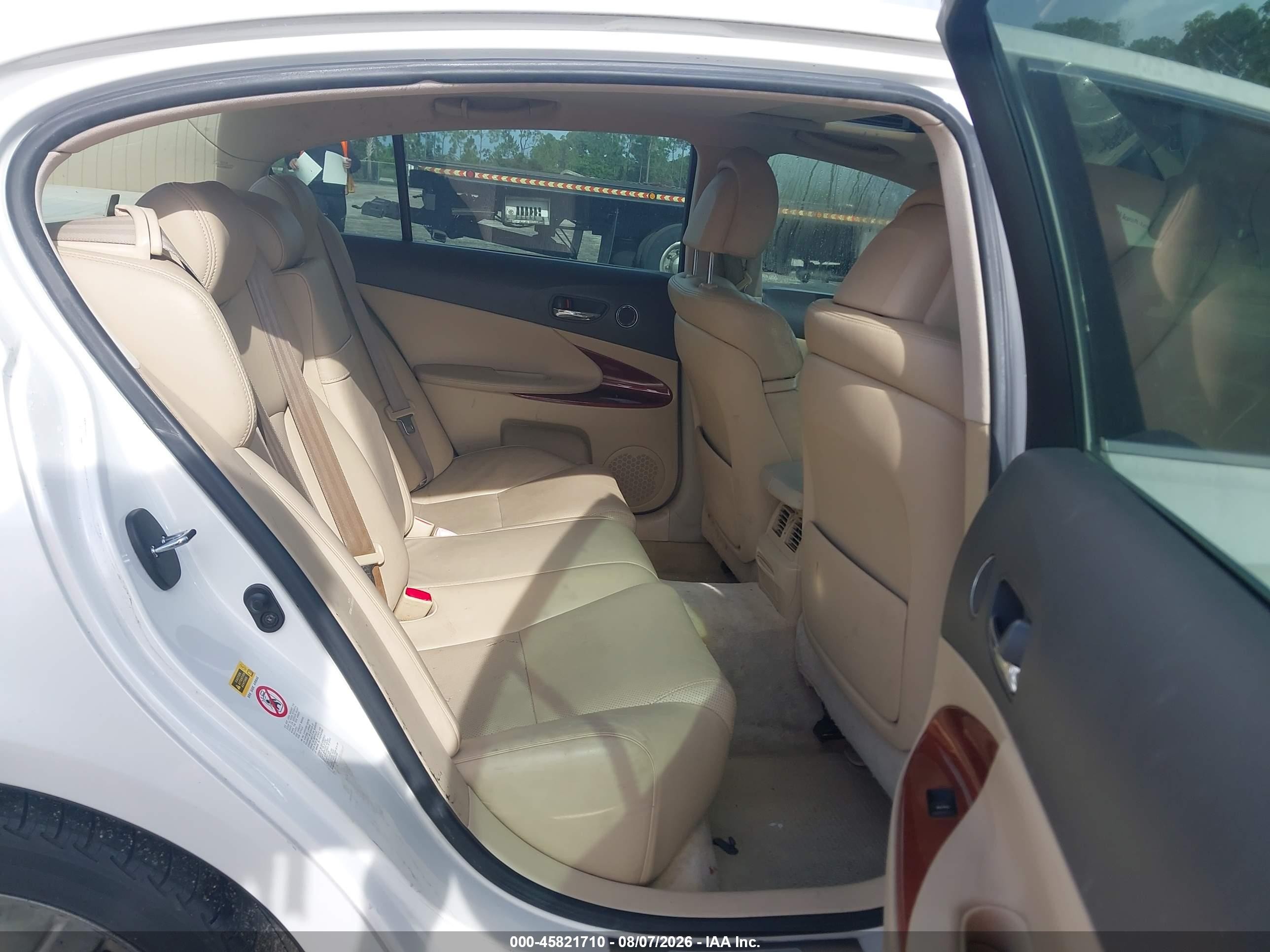 2007 Lexus Gs 350   White vin: JTHBE96S370018038