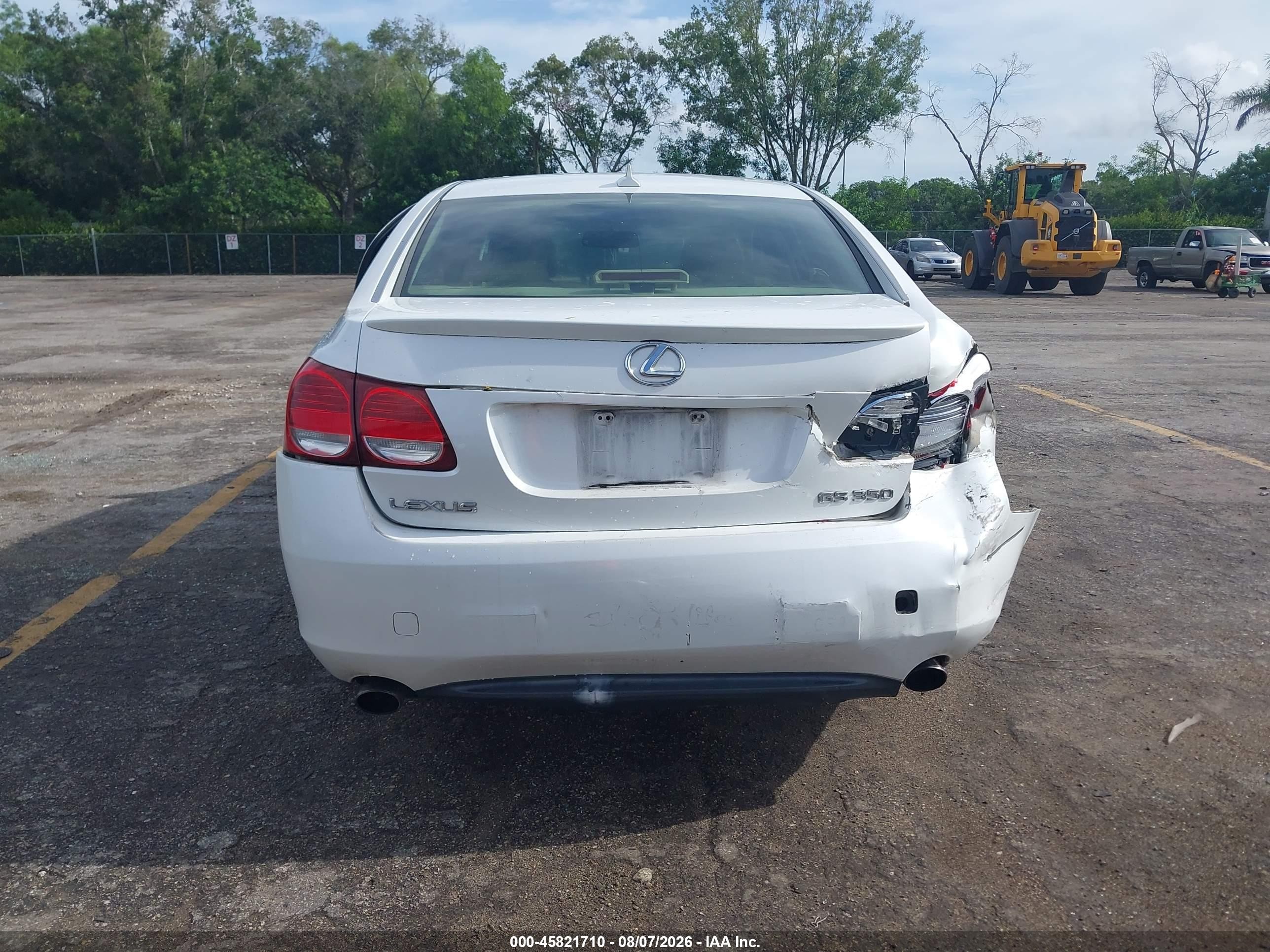 2007 Lexus Gs 350   White vin: JTHBE96S370018038