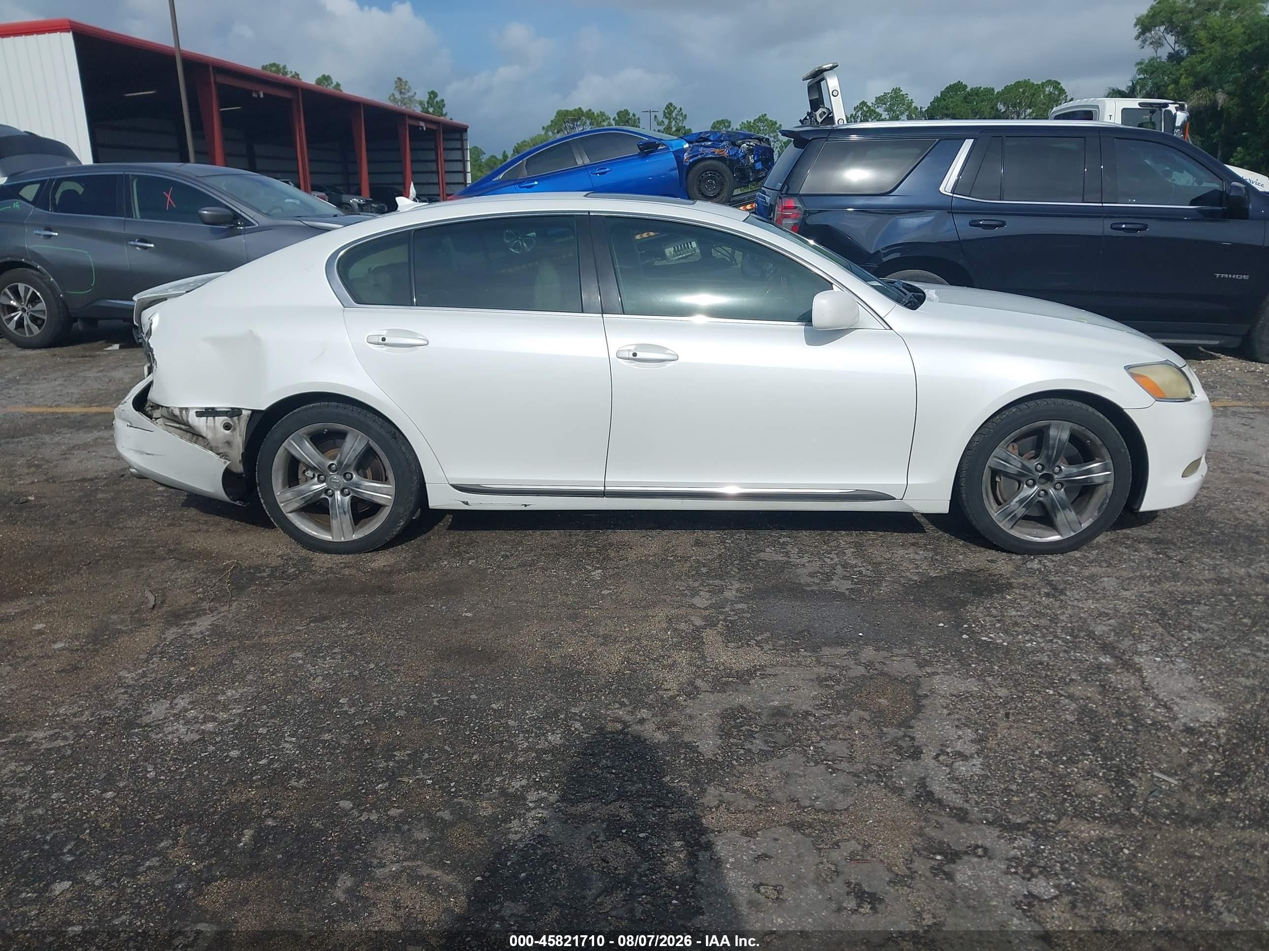 2007 Lexus Gs 350   White vin: JTHBE96S370018038