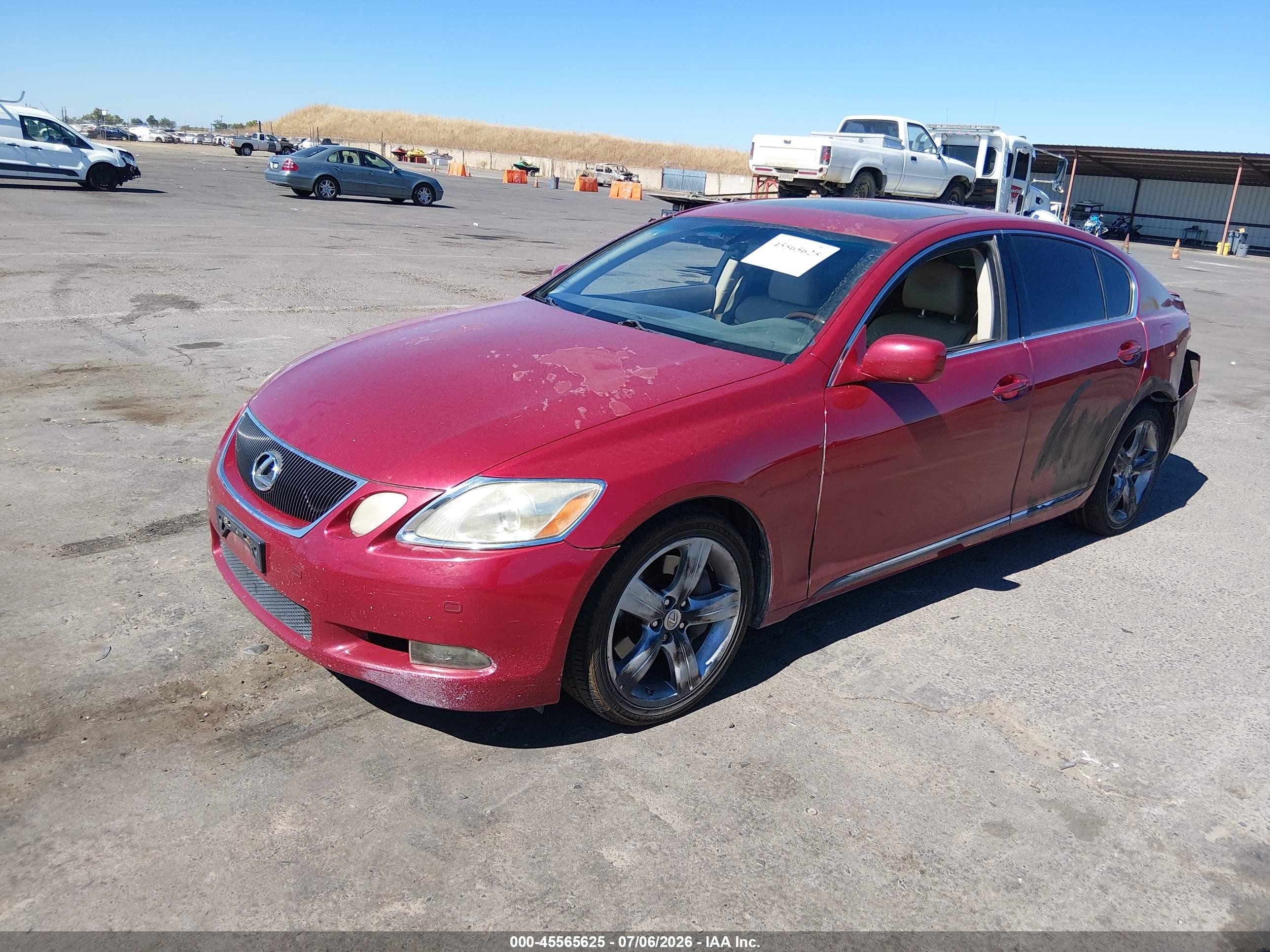 2007 Lexus Gs 350   Red vin: JTHBE96S470014936