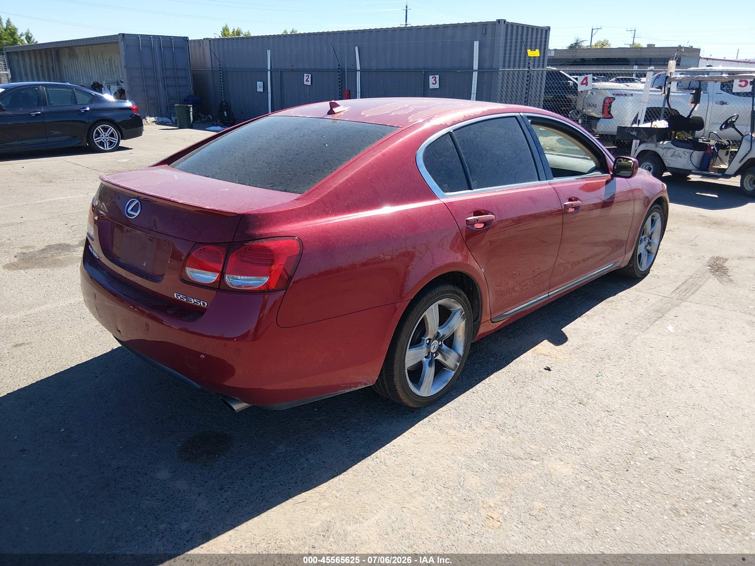 2007 Lexus Gs 350   Red vin: JTHBE96S470014936