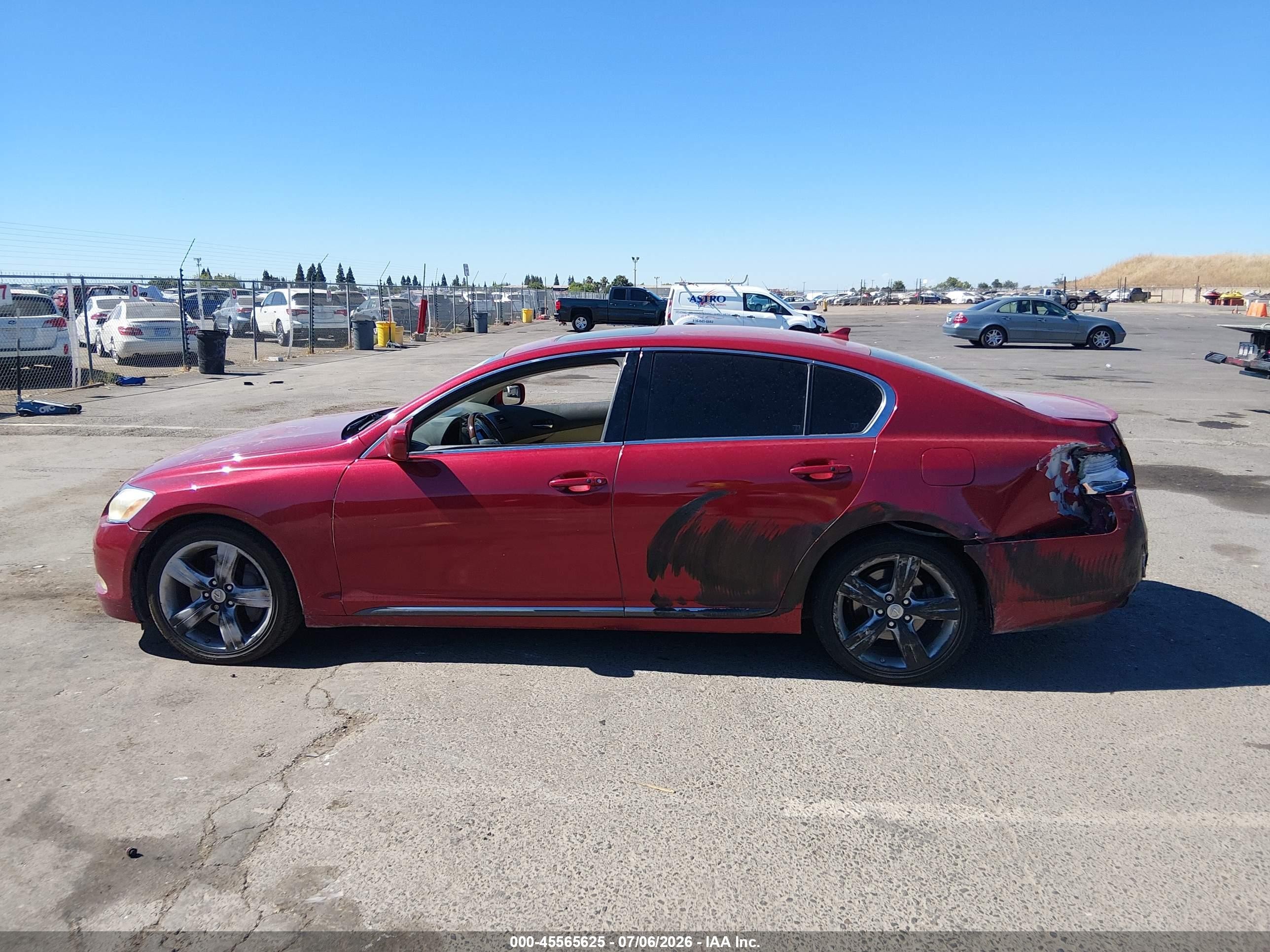 2007 Lexus Gs 350   Red vin: JTHBE96S470014936