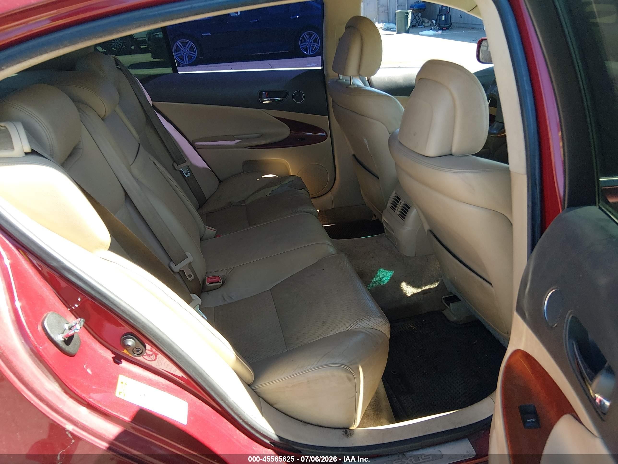 2007 Lexus Gs 350   Red vin: JTHBE96S470014936