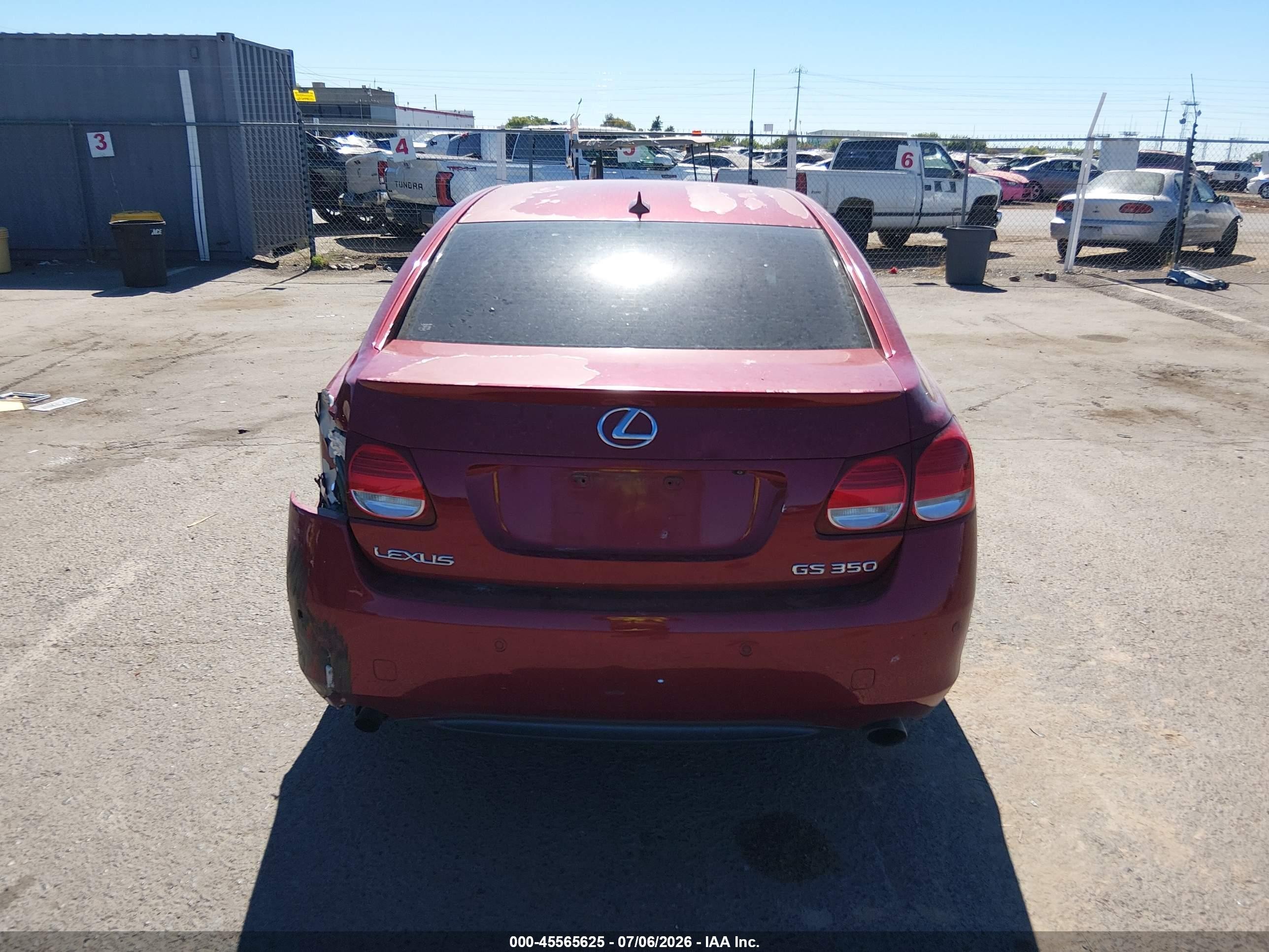 2007 Lexus Gs 350   Red vin: JTHBE96S470014936