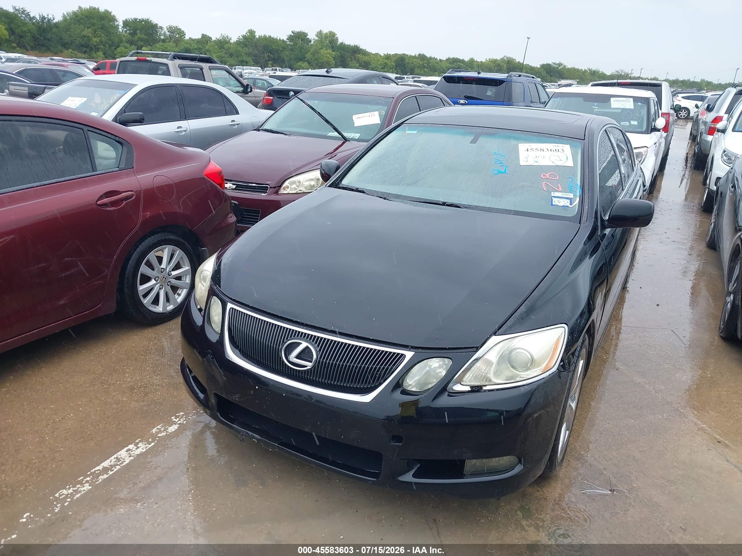 2007 Lexus Gs 350   Black vin: JTHBE96S470018615