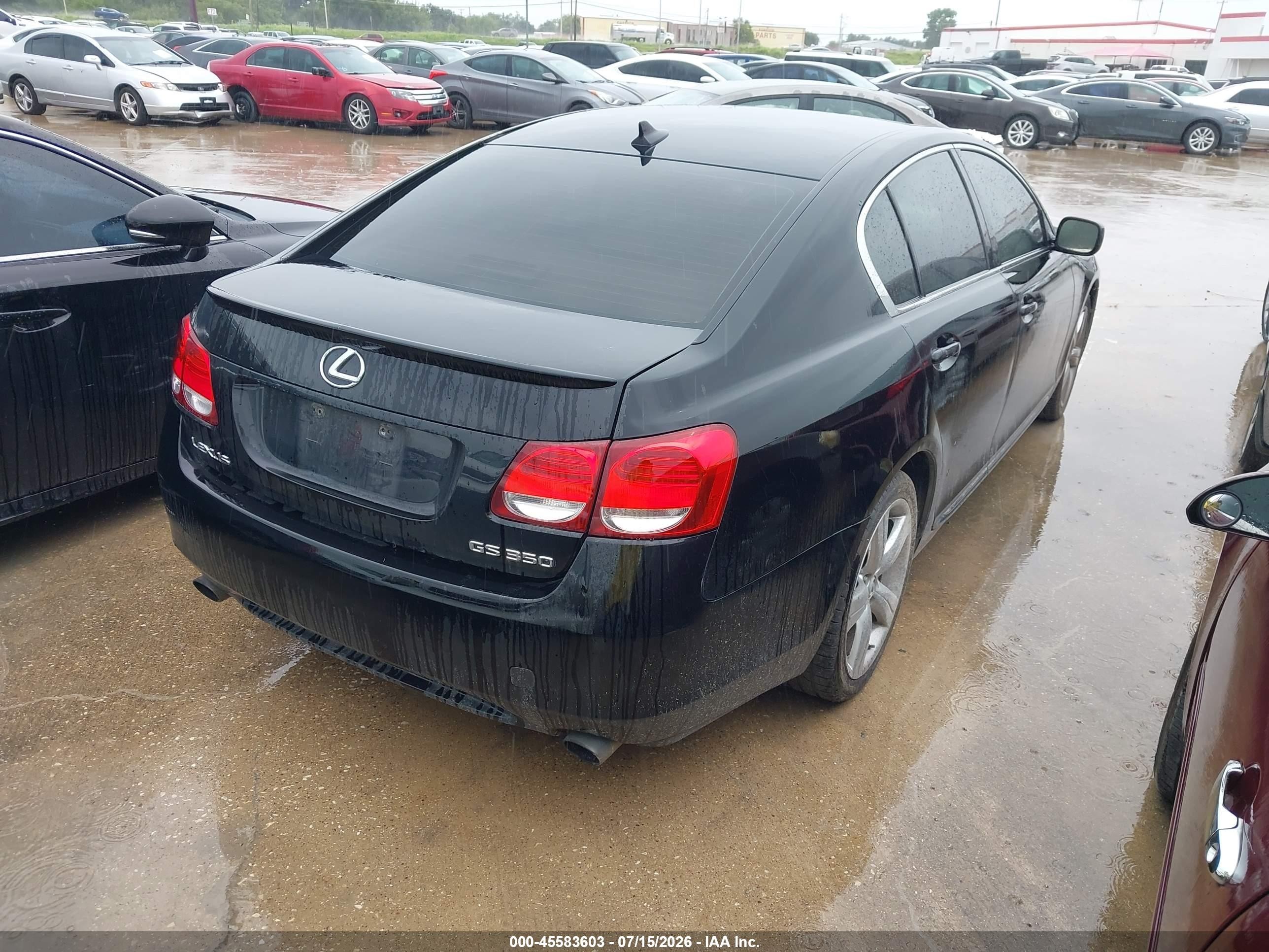 2007 Lexus Gs 350   Black vin: JTHBE96S470018615