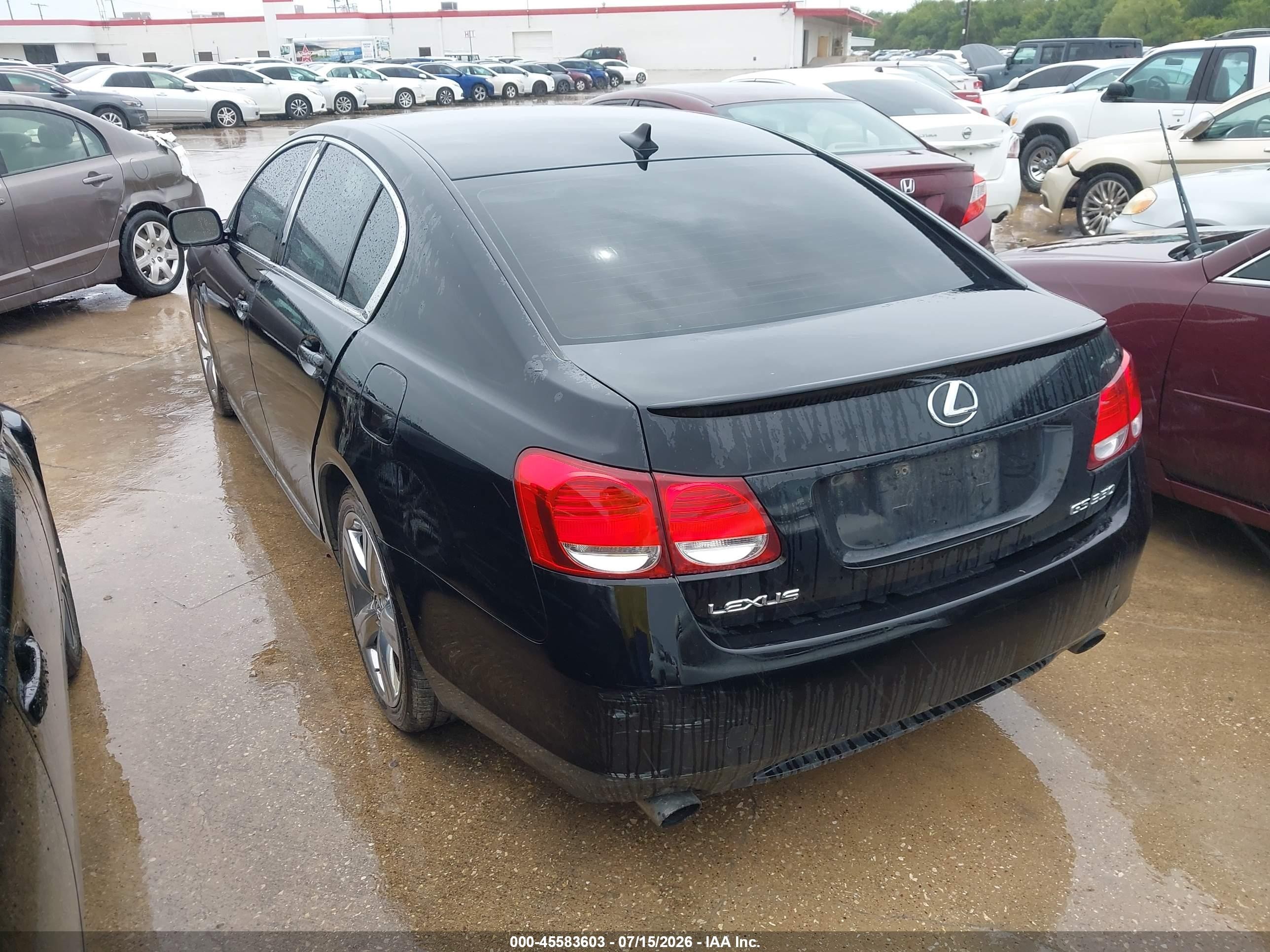 2007 Lexus Gs 350   Black vin: JTHBE96S470018615