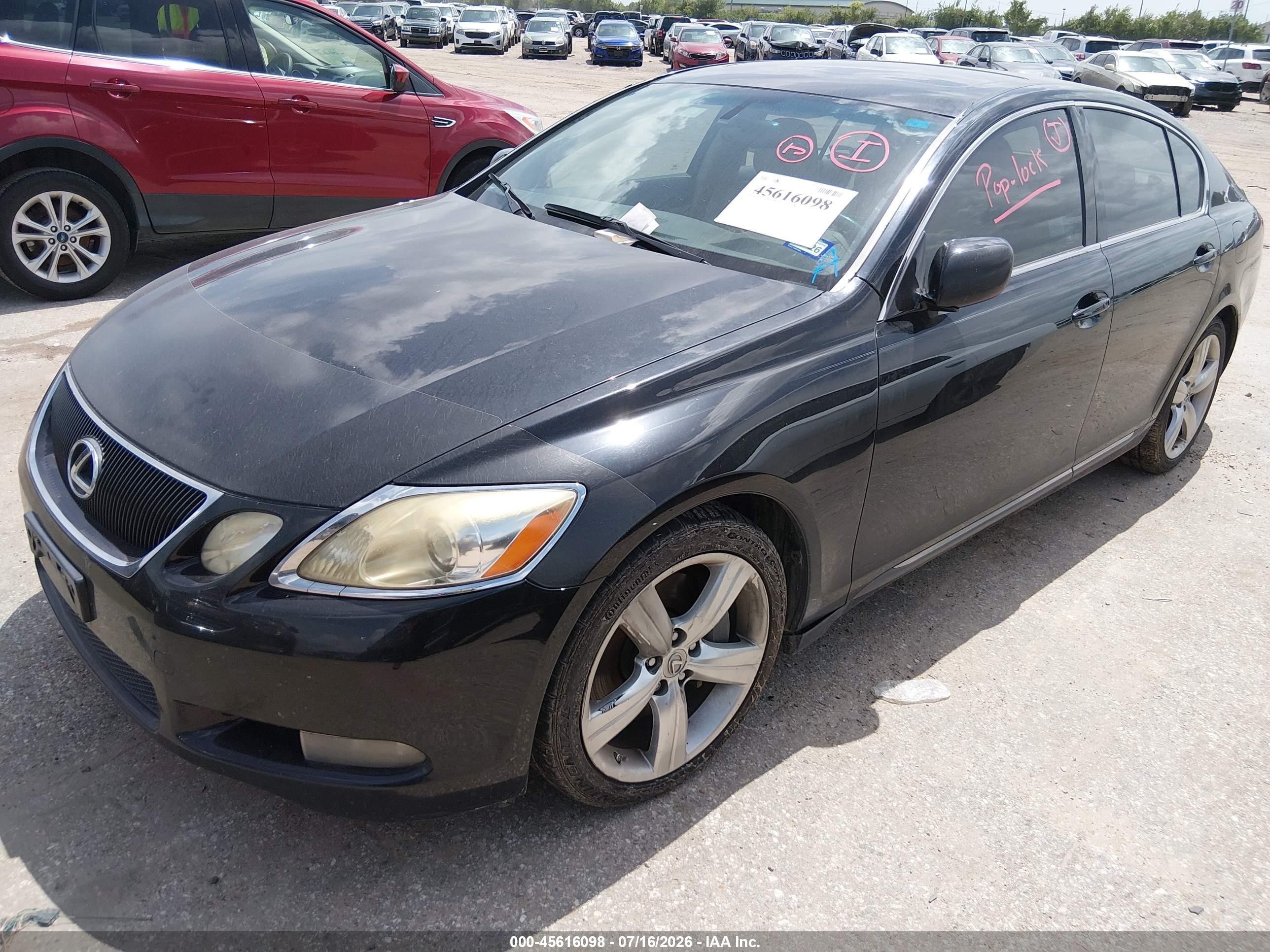 2007 Lexus Gs 350   Black vin: JTHBE96S570026786