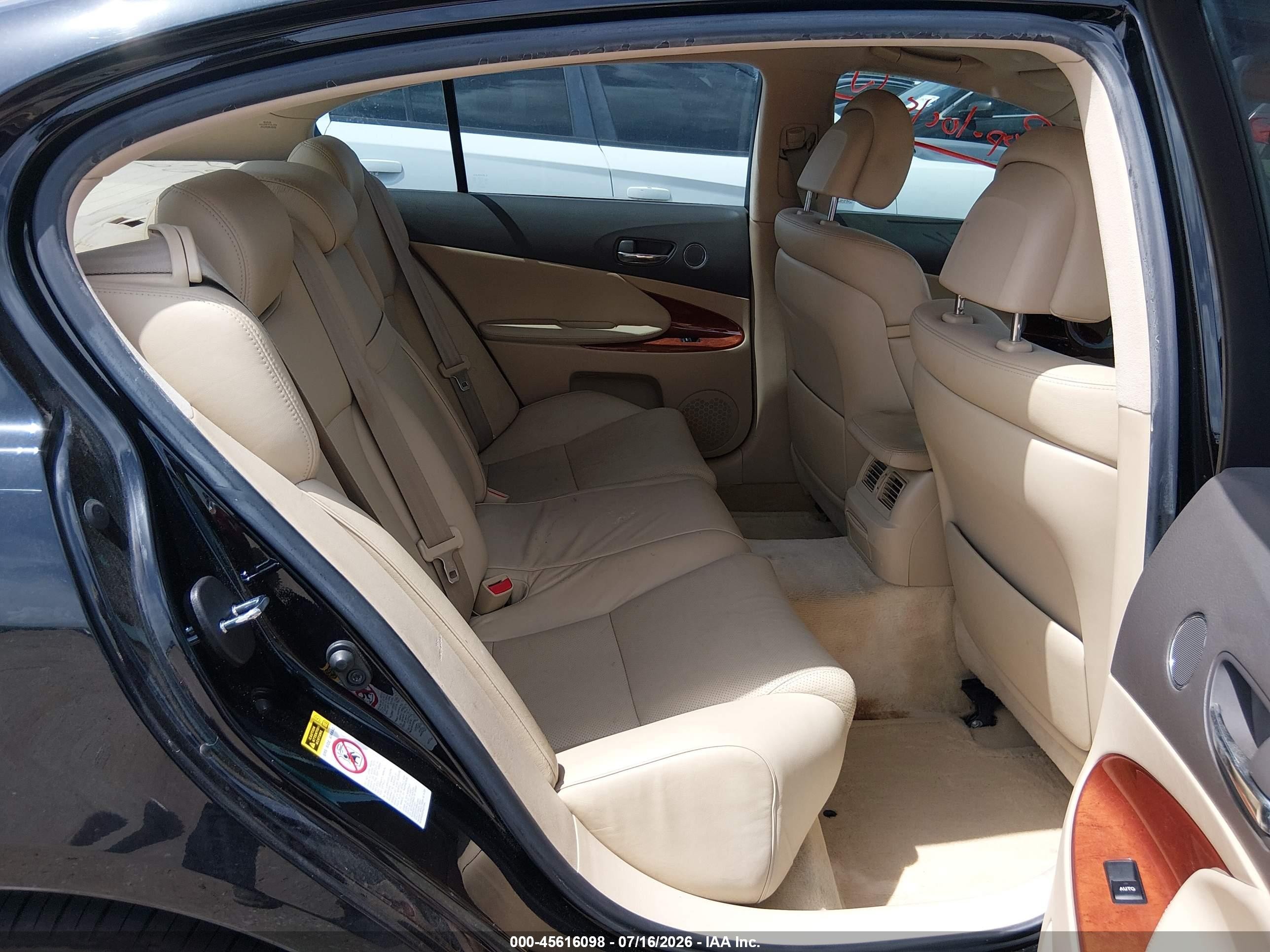 2007 Lexus Gs 350   Black vin: JTHBE96S570026786