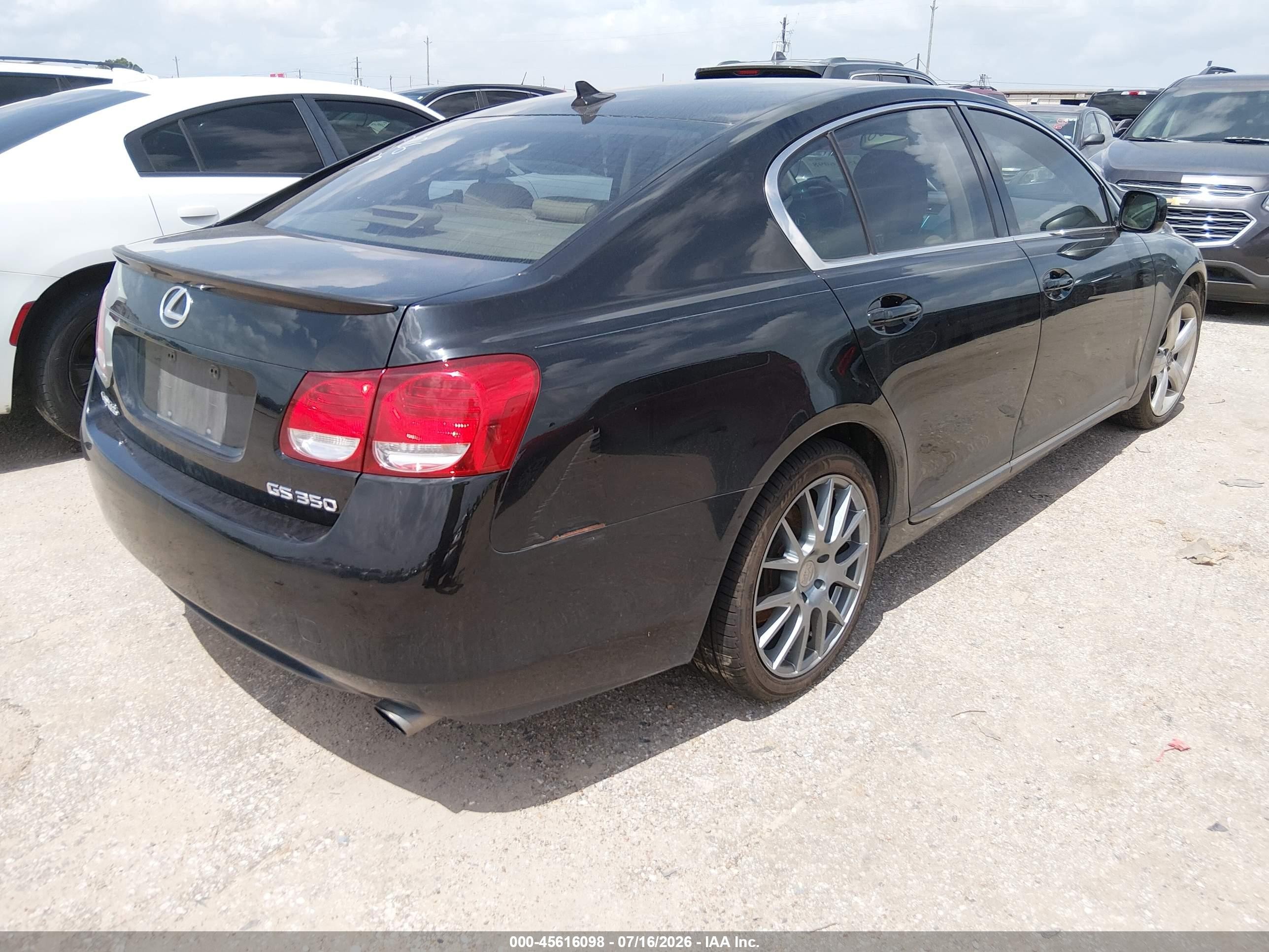 2007 Lexus Gs 350   Black vin: JTHBE96S570026786
