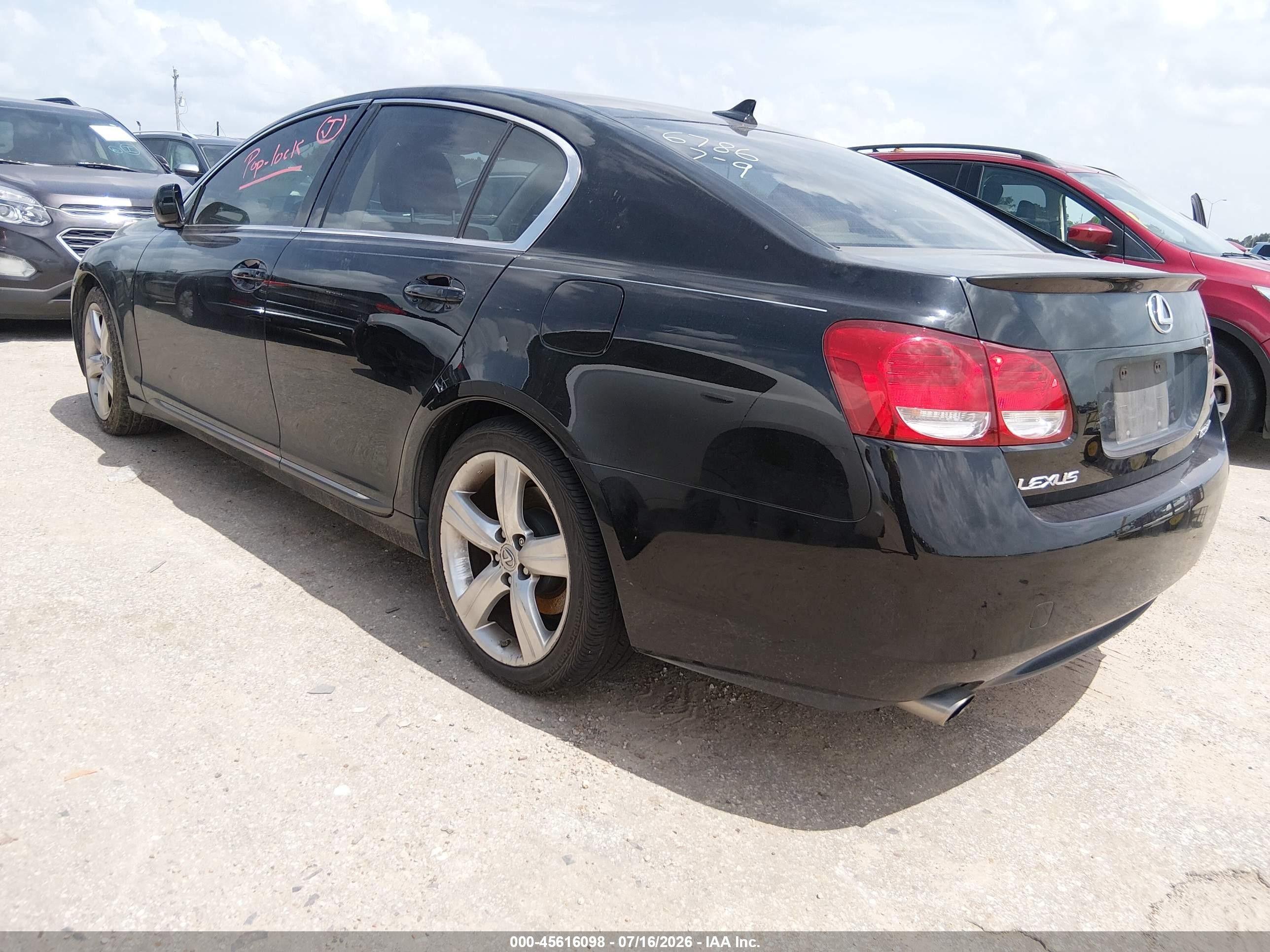 2007 Lexus Gs 350   Black vin: JTHBE96S570026786