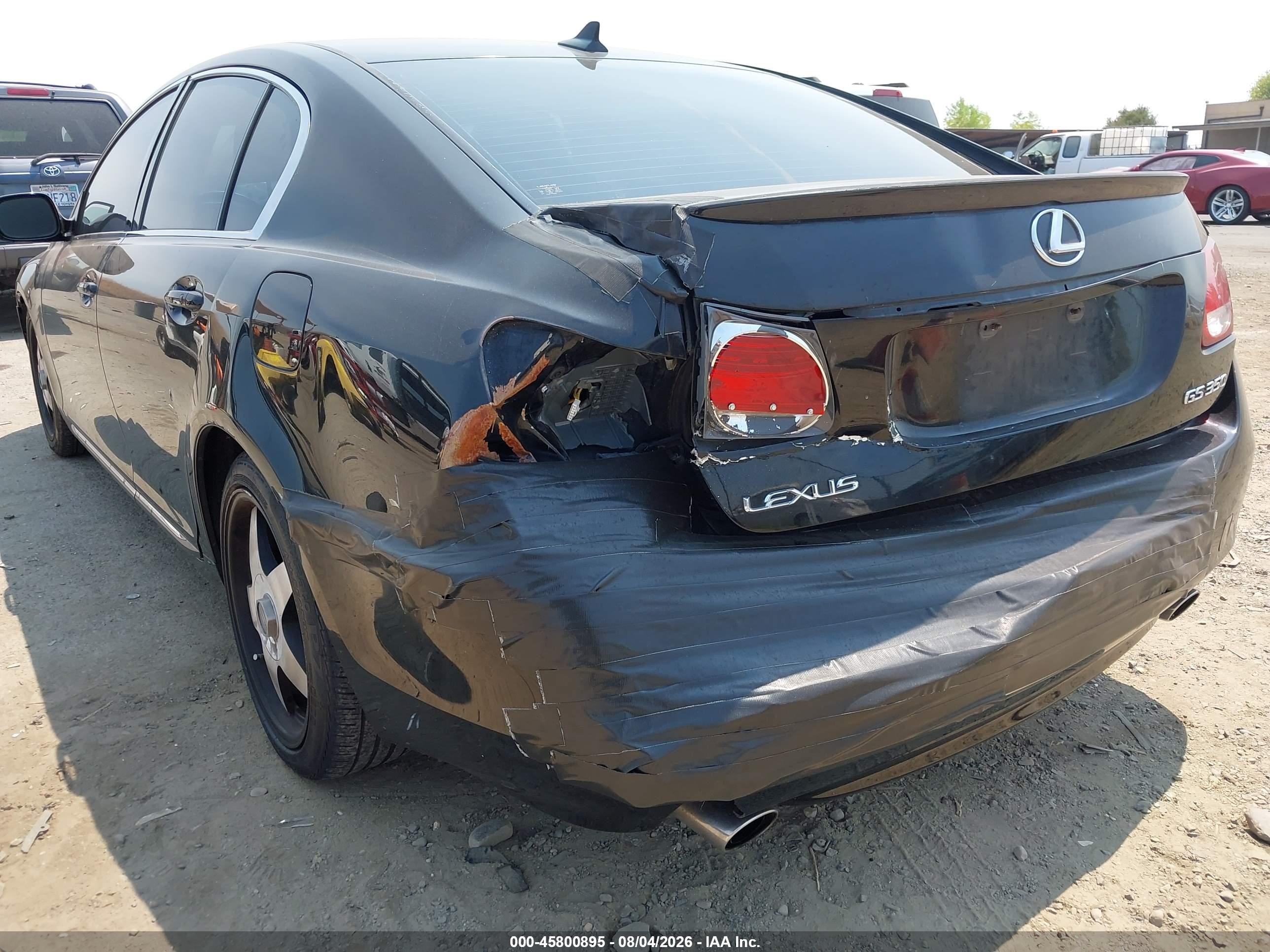 2008 Lexus Gs 350   Black vin: JTHBE96S580037174