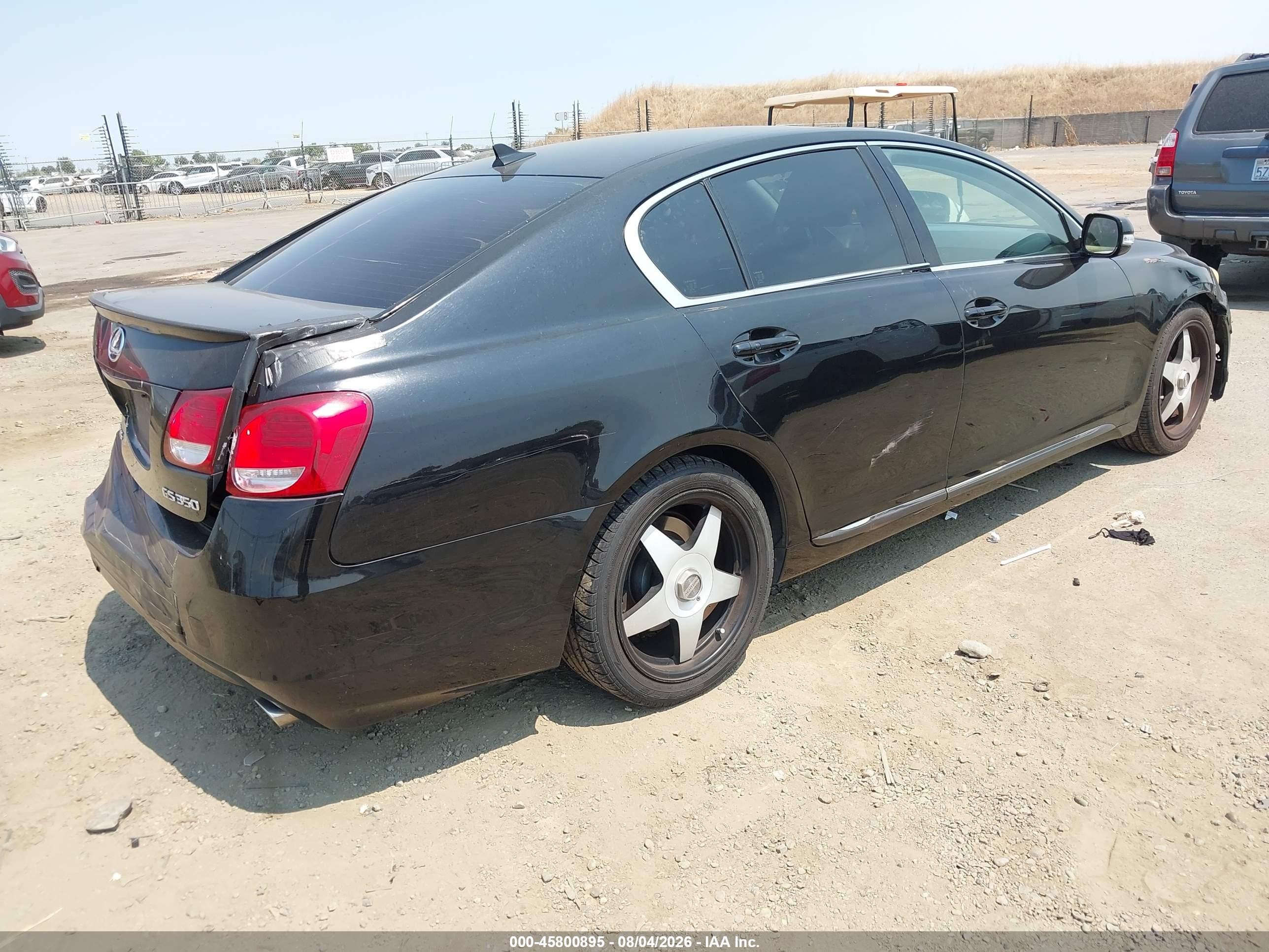 2008 Lexus Gs 350   Black vin: JTHBE96S580037174