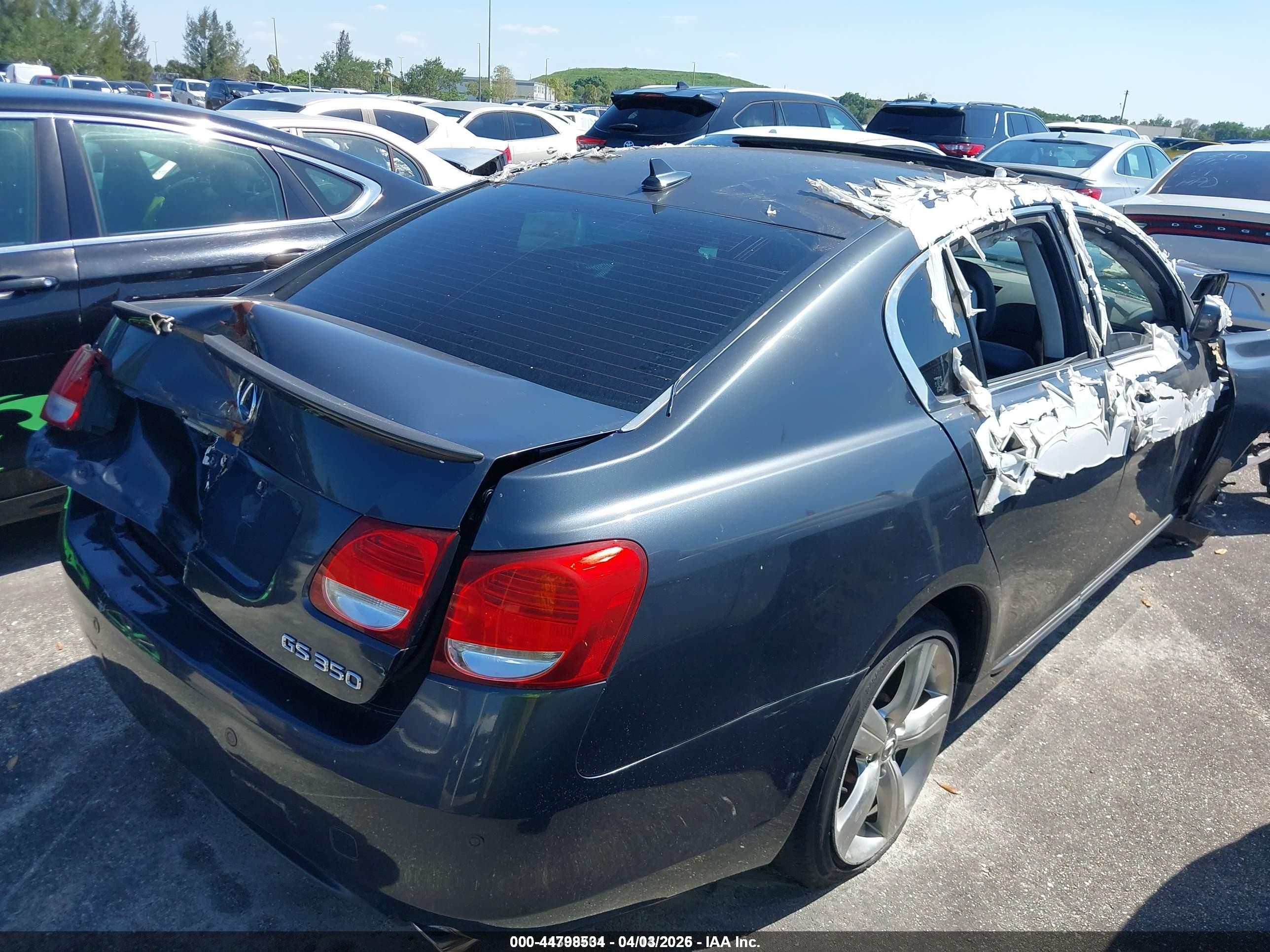2007 Lexus Gs 350   Black vin: JTHBE96S870014373