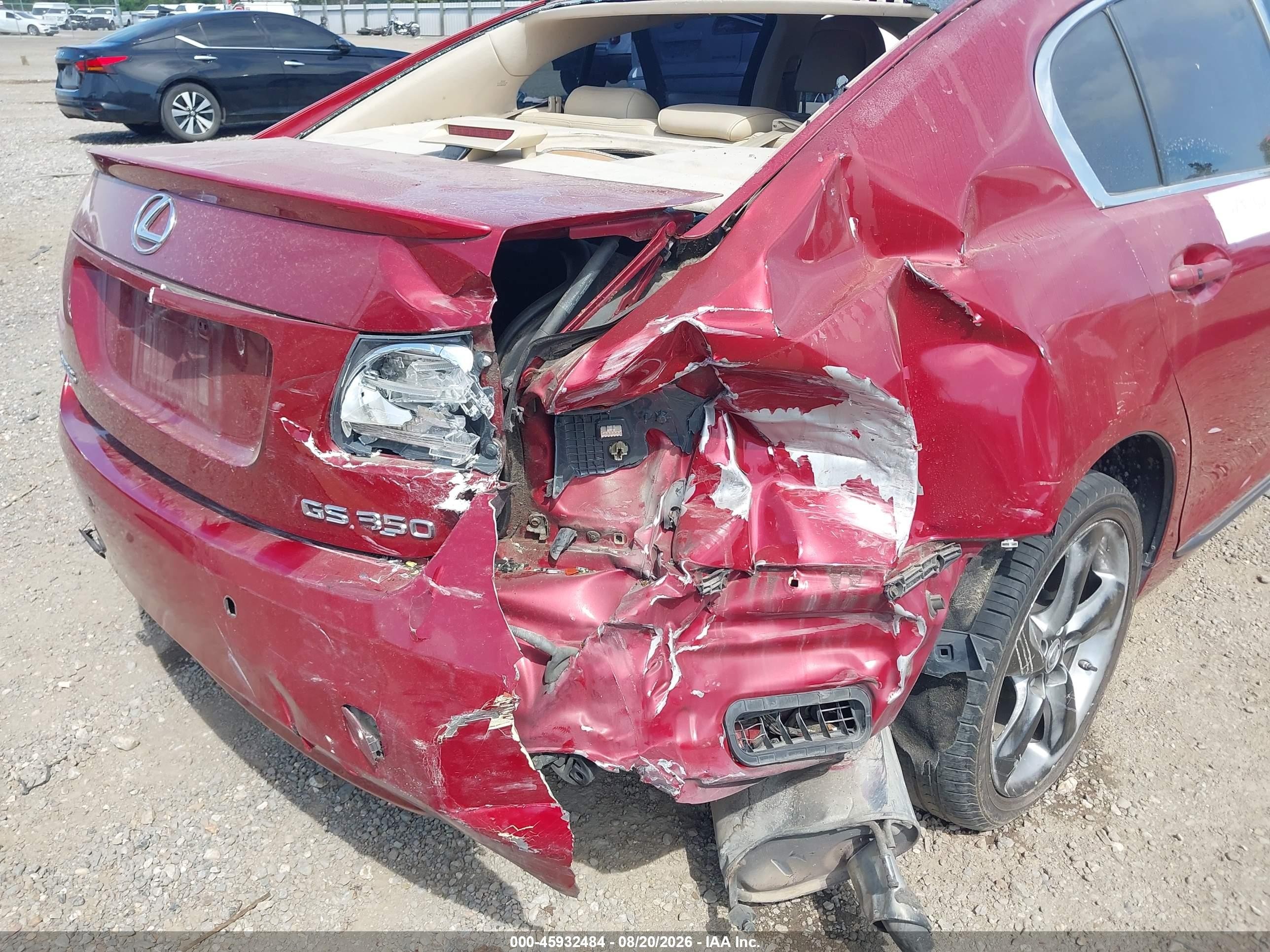 2008 Lexus Gs 350   Red vin: JTHBE96S980036769