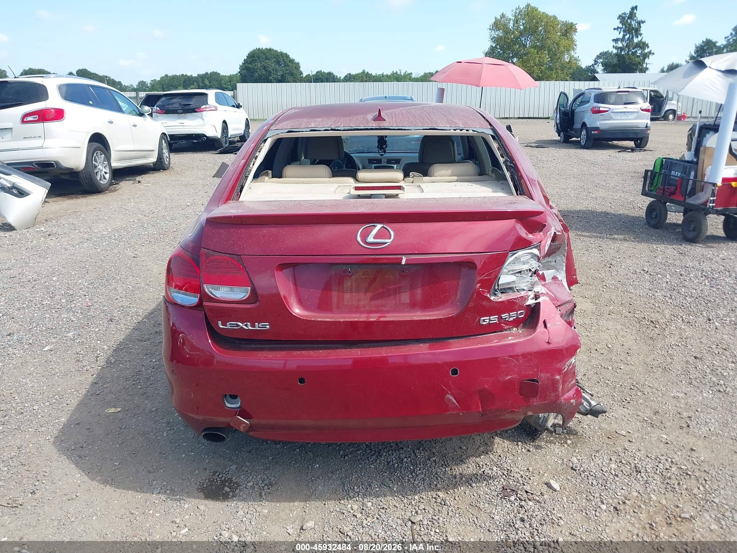 2008 Lexus Gs 350   Red vin: JTHBE96S980036769